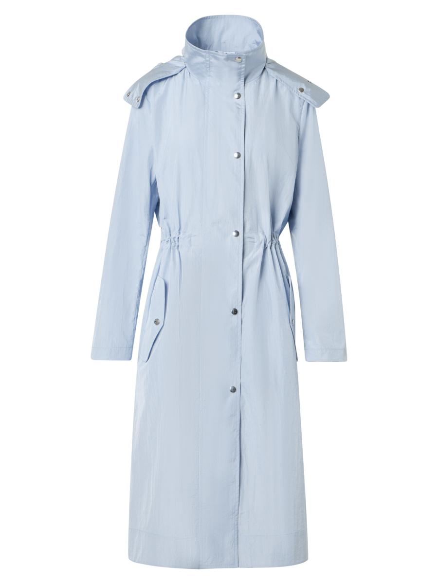 Akris Punto Women's Water Repellent Hooded Parka Coat In Blue