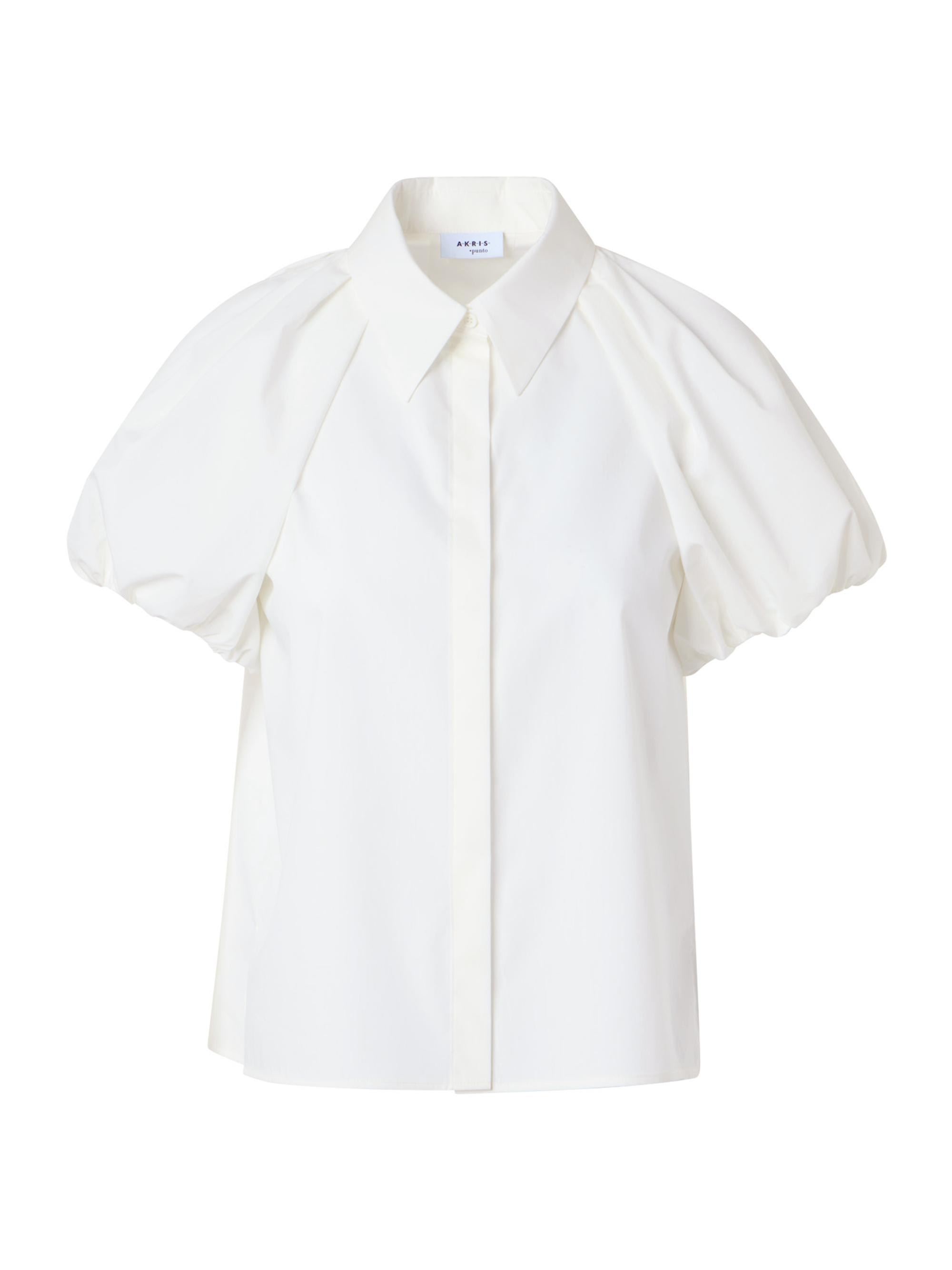 Akris punto Women's Cotton-Poplin Balloon-Sleeve Blouse - Cream