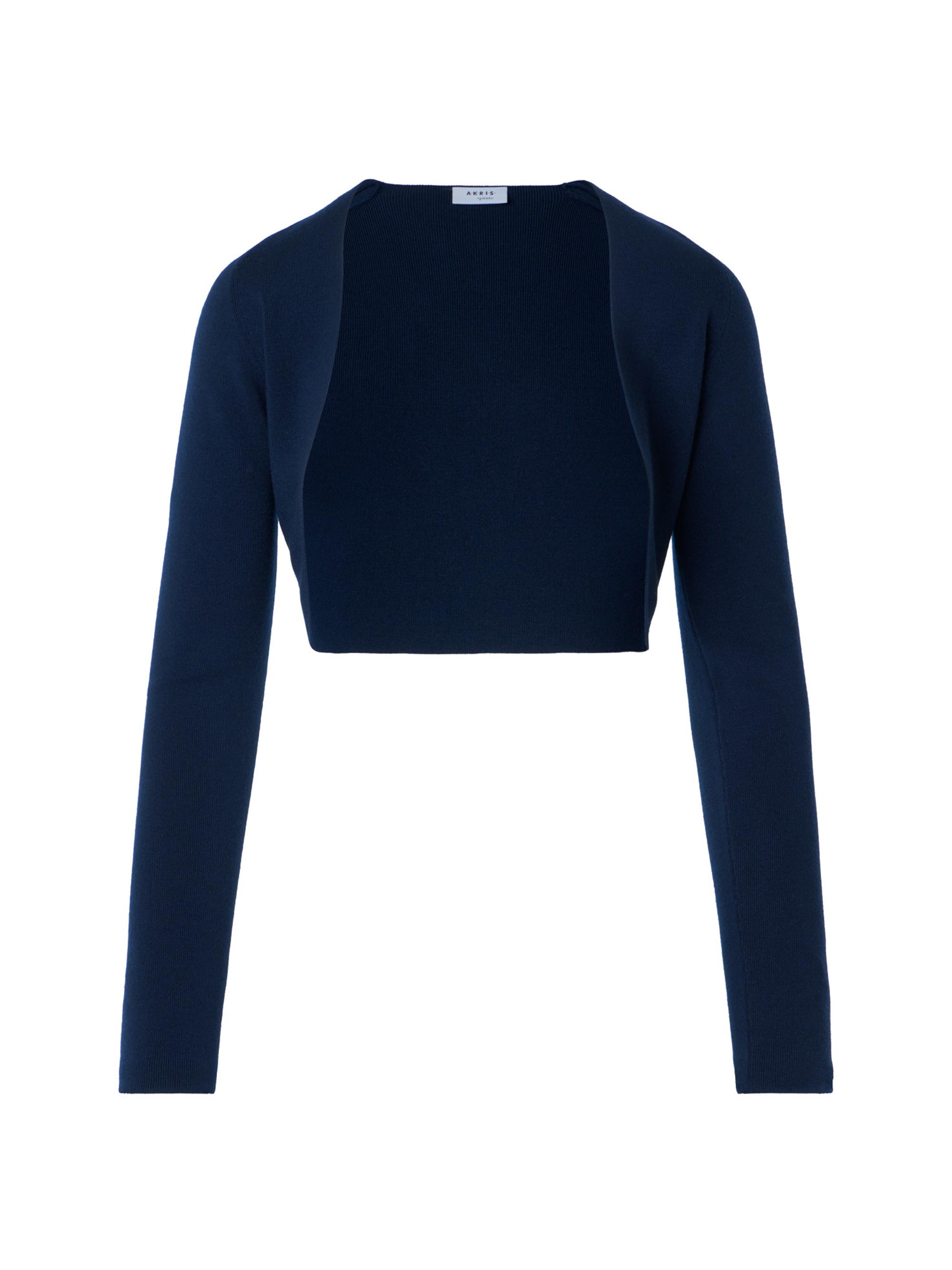 Akris punto Women's Stretch-Wool Bolero - Dark Blue