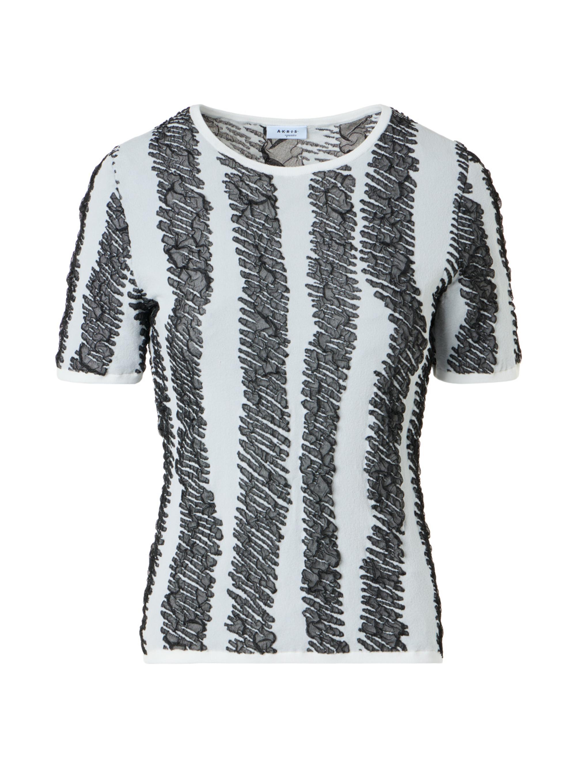 Akris punto Women's Scribble Jacquard Crewneck Sweater - Cream Black