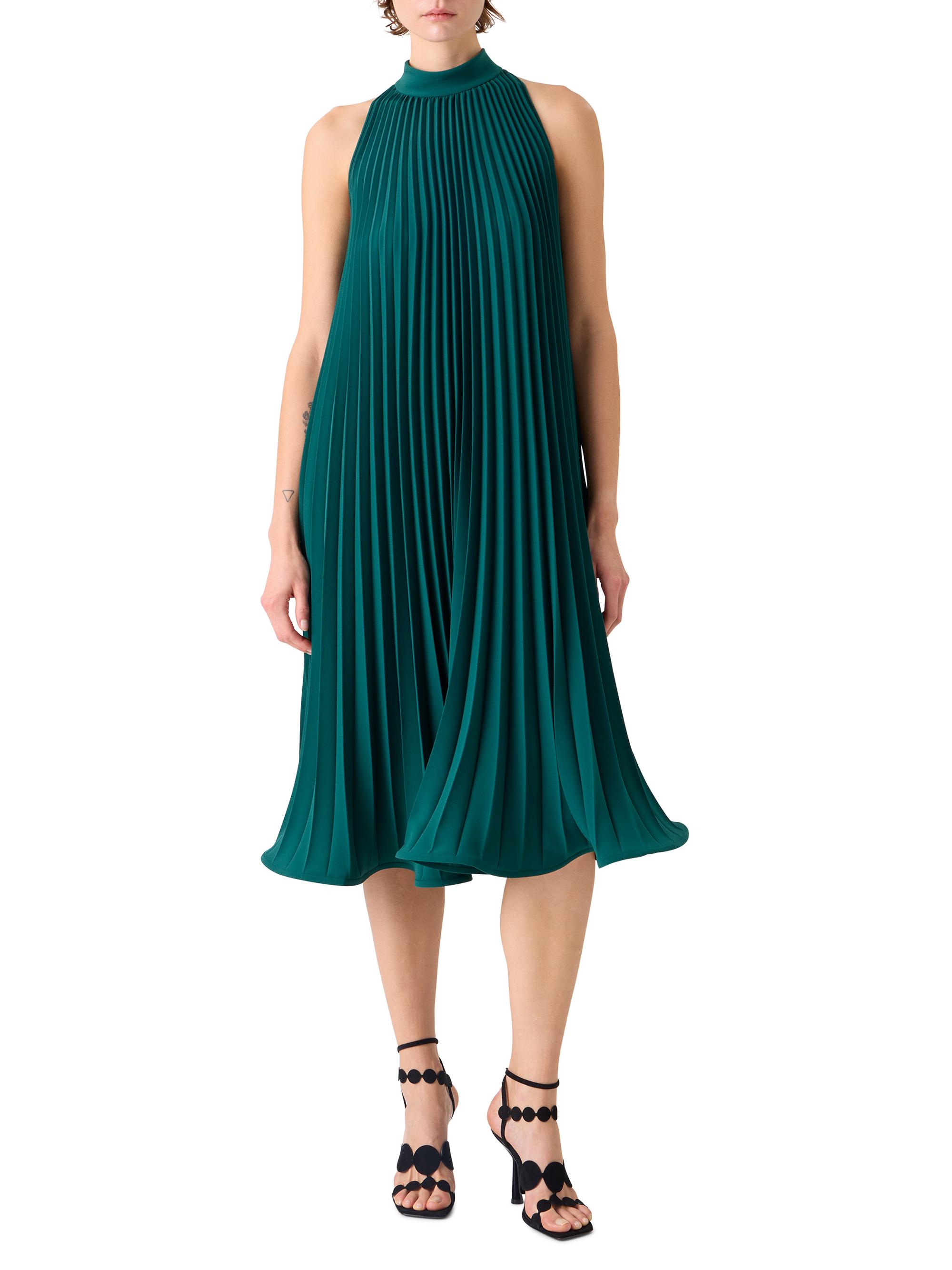 Akris punto Plissé Crepe Halterneck Midi-Dress | Saks Fifth Avenue