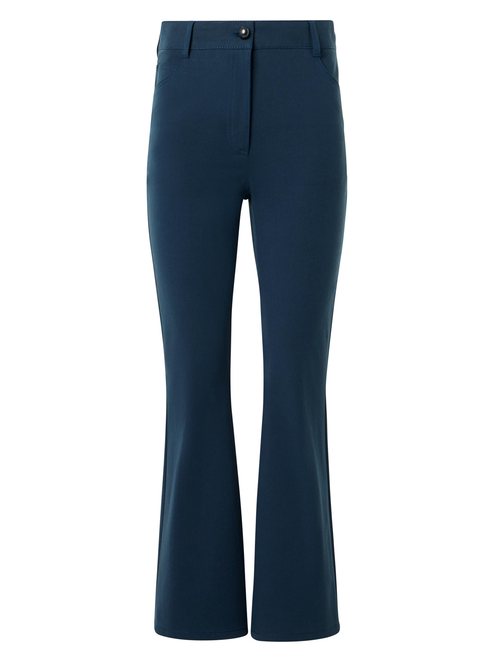 Akris punto Women's Cali Stretch-Cotton Bootcut Crop Pants - Dark Blue