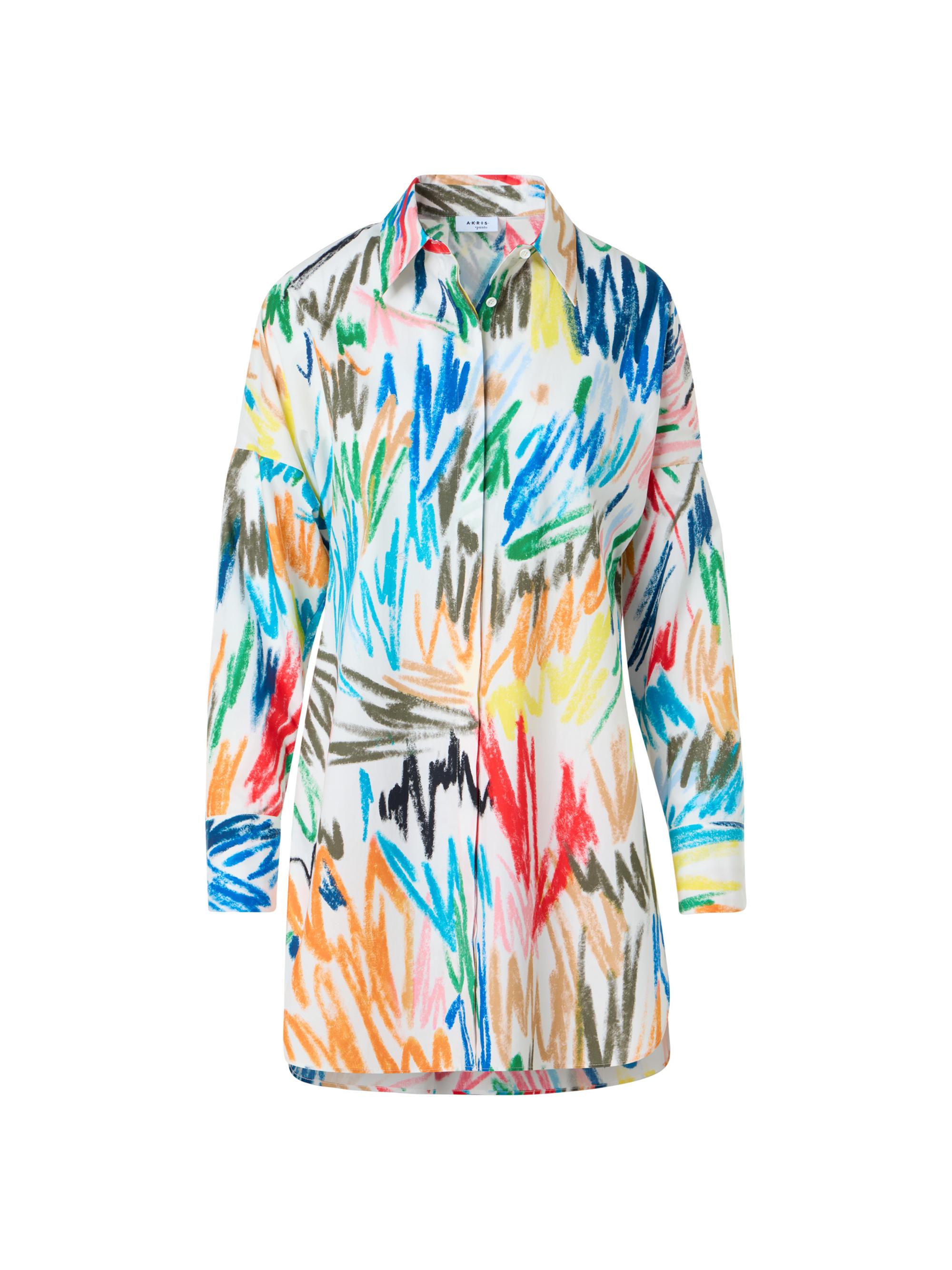 Akris punto Women's Abstract Poplin Oversized Tunic - Cream Multi