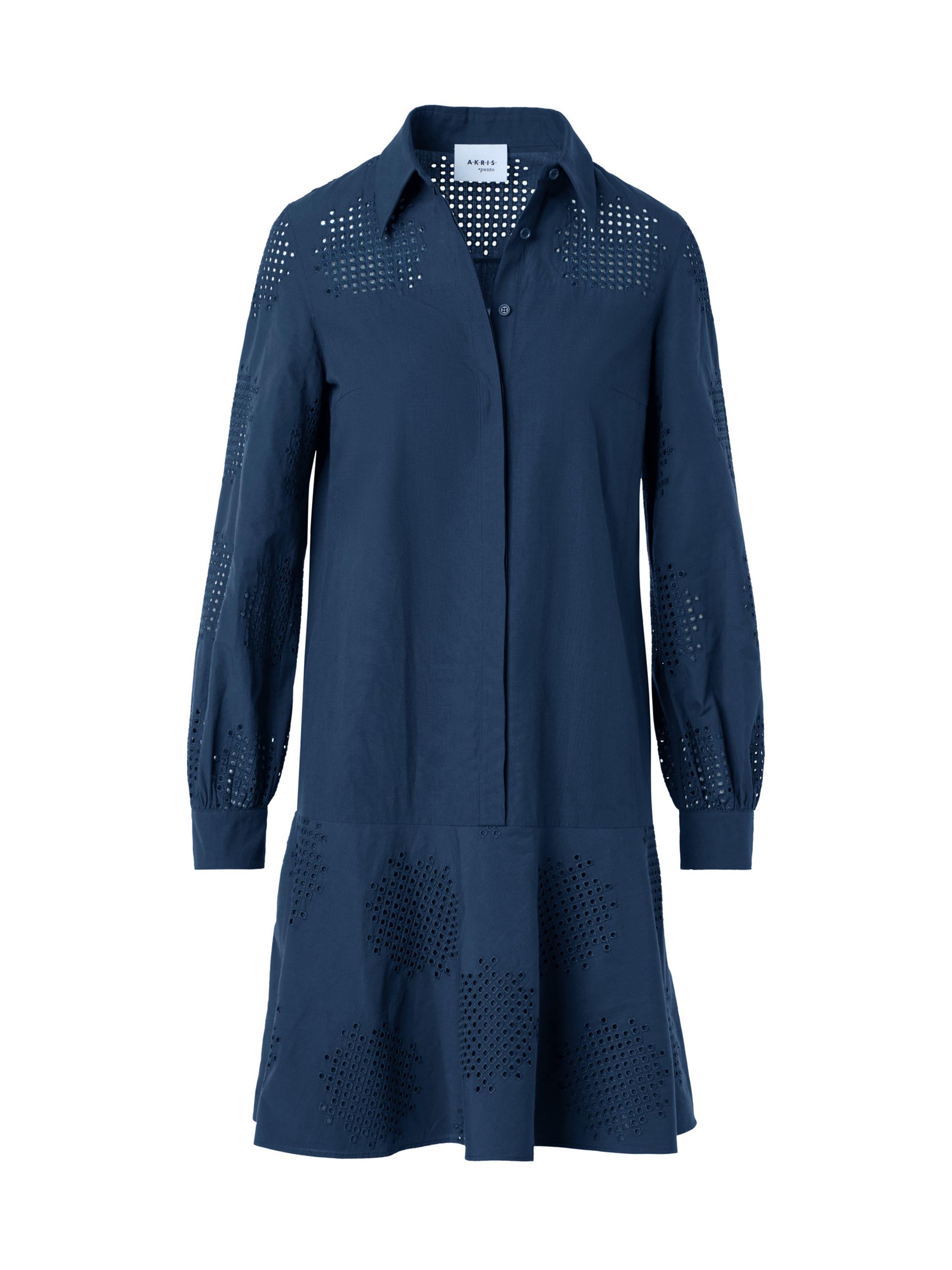 Akris punto Women's Embroidered Eyelet Poplin Minidress - Dark Blue