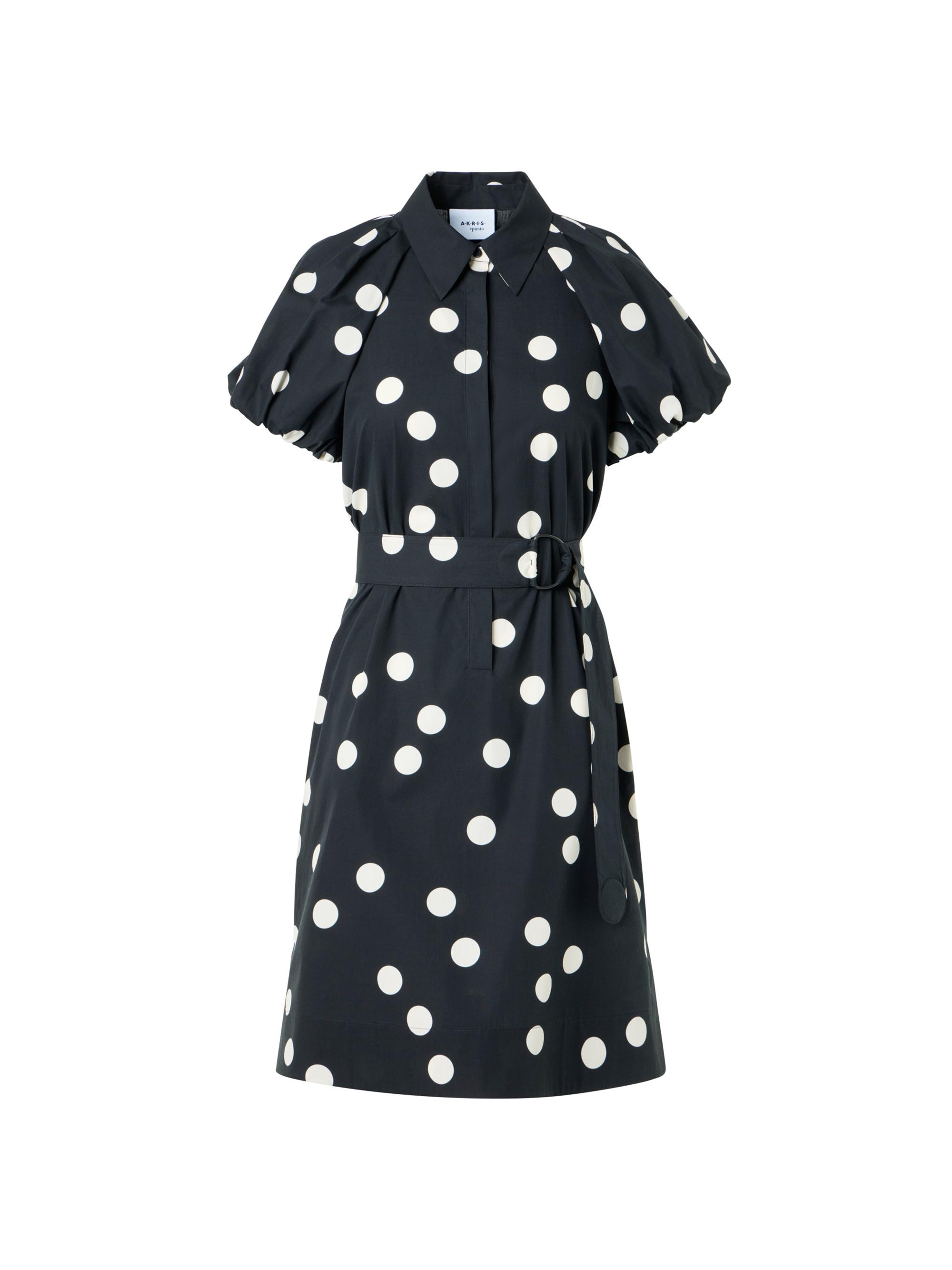 Akris punto Women's Polka Dot Poplin Minidress - Black Cream