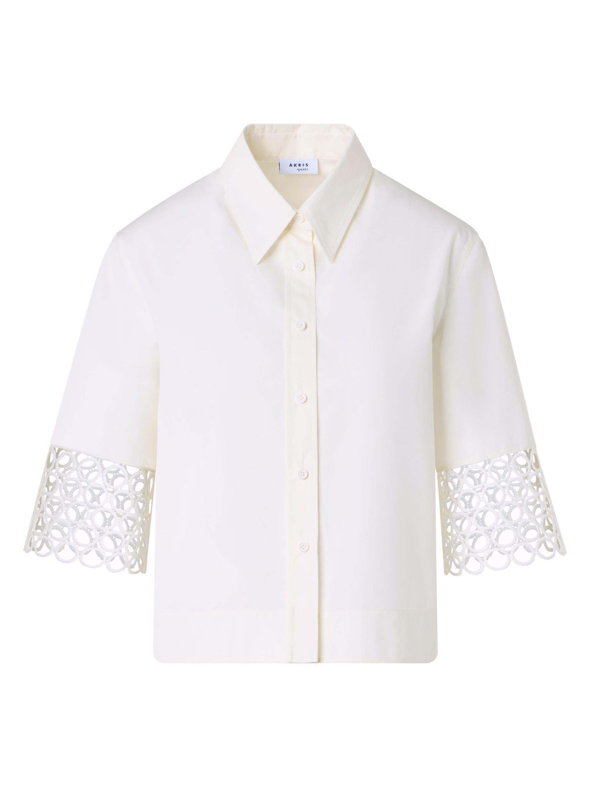 Eyelet Guipure Poplin Blouse