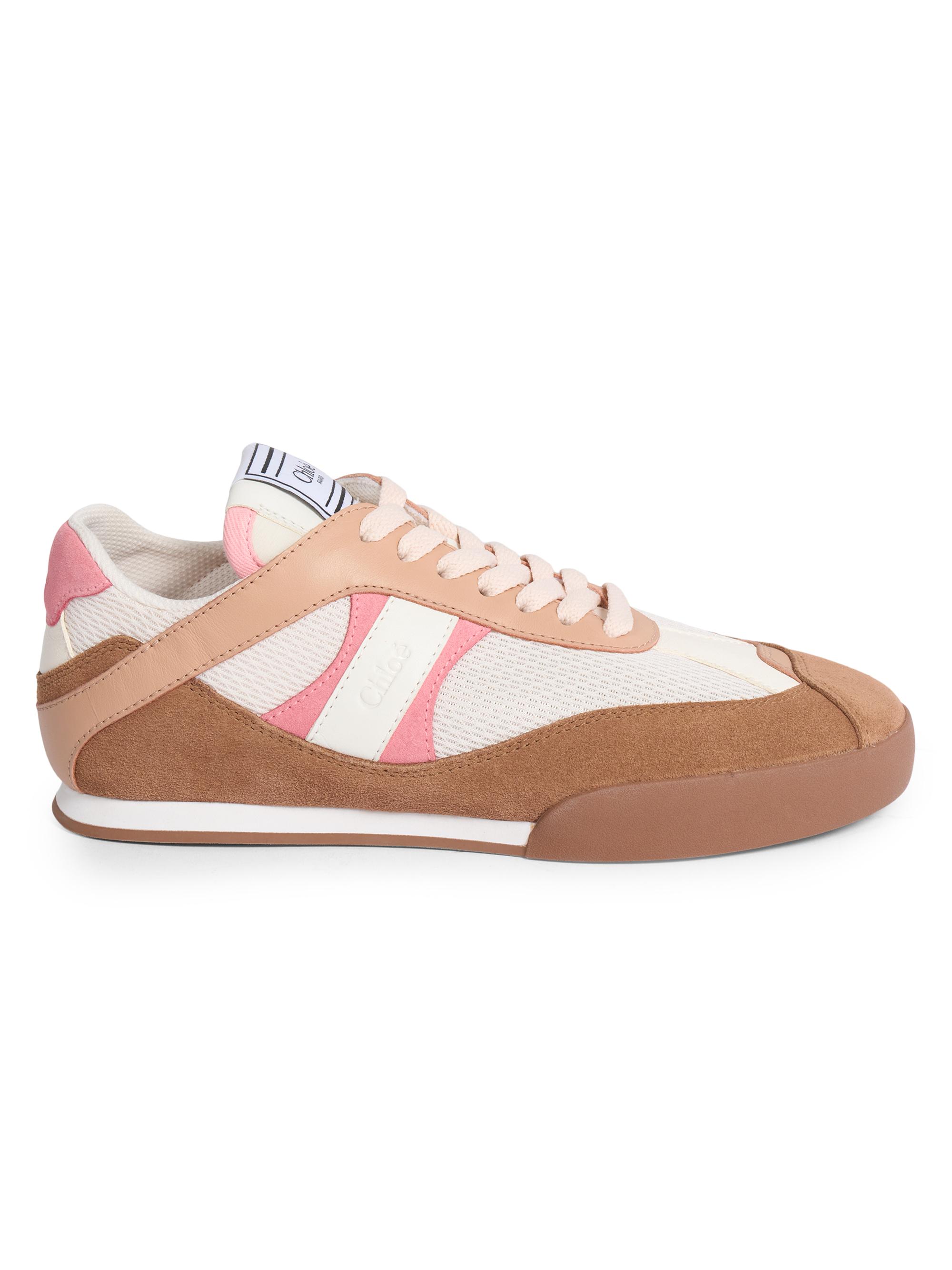 Chloé Women's Kick Colorblocked Leather & Suede Low-Top Sneakers - Baby Pink