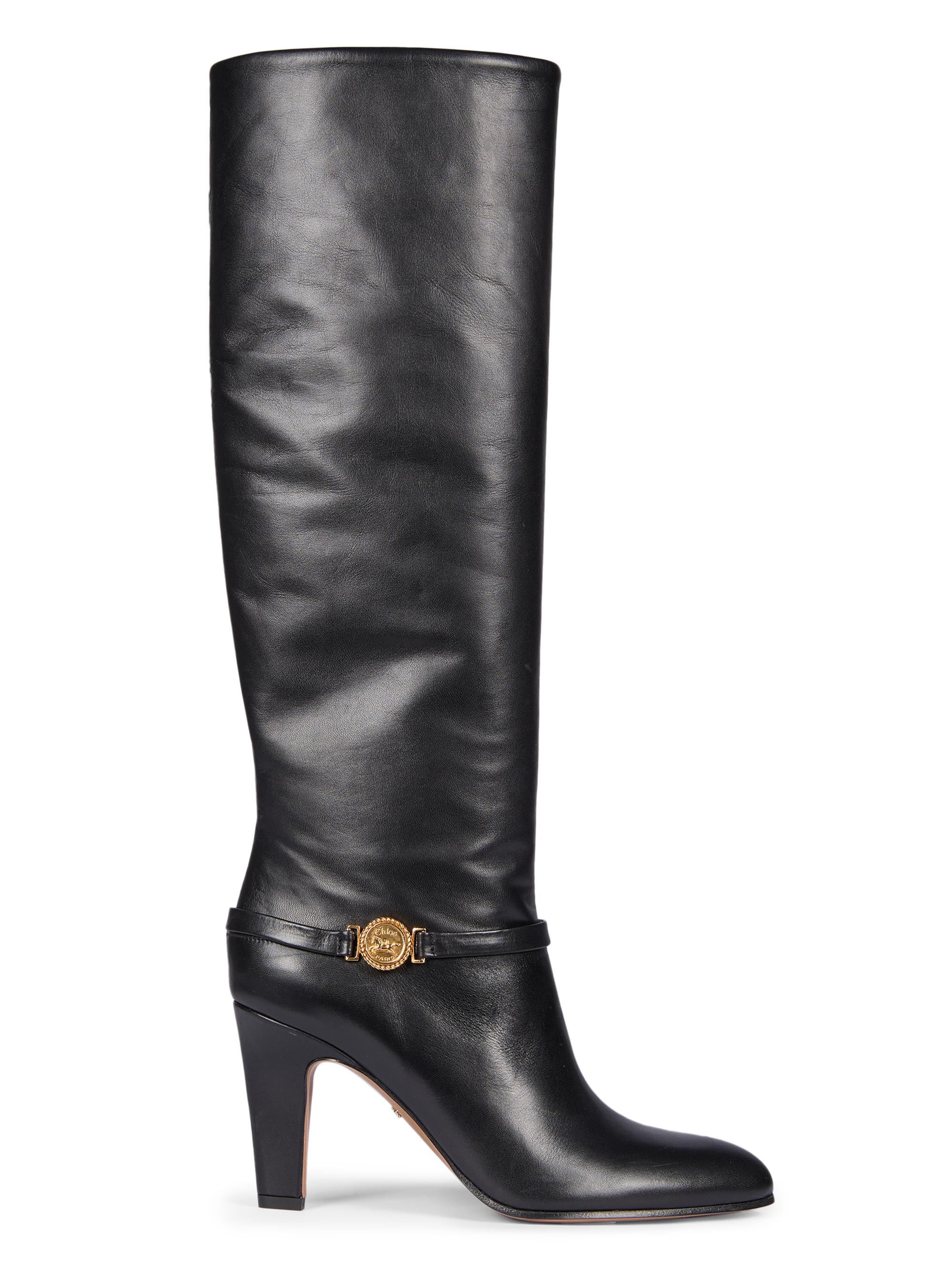 Chloé Eve 85MM Leather Boots | Saks Fifth Avenue
