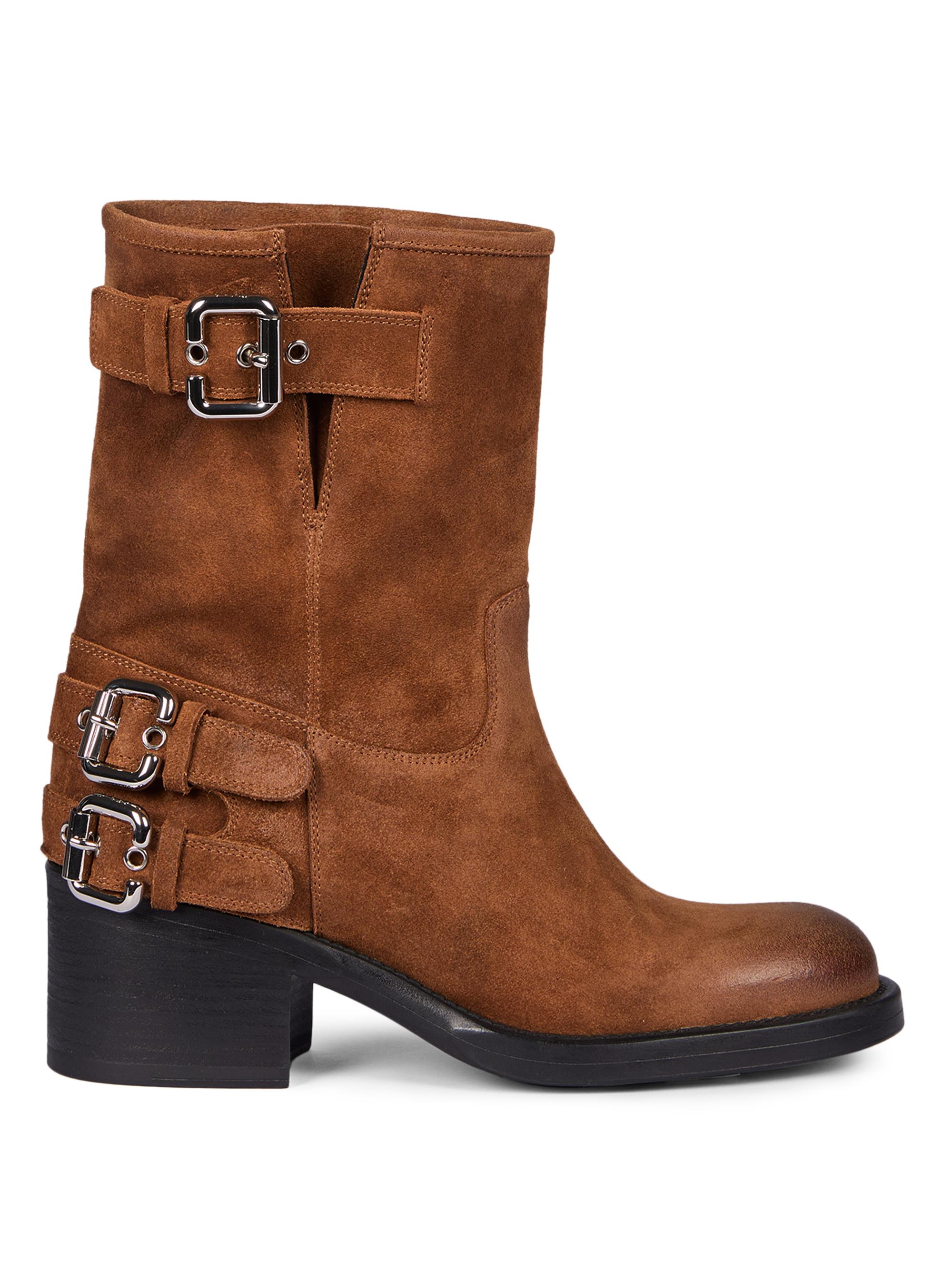 Chloé Dakota Buckle-Detail Leather Boots | Saks Fifth Avenue