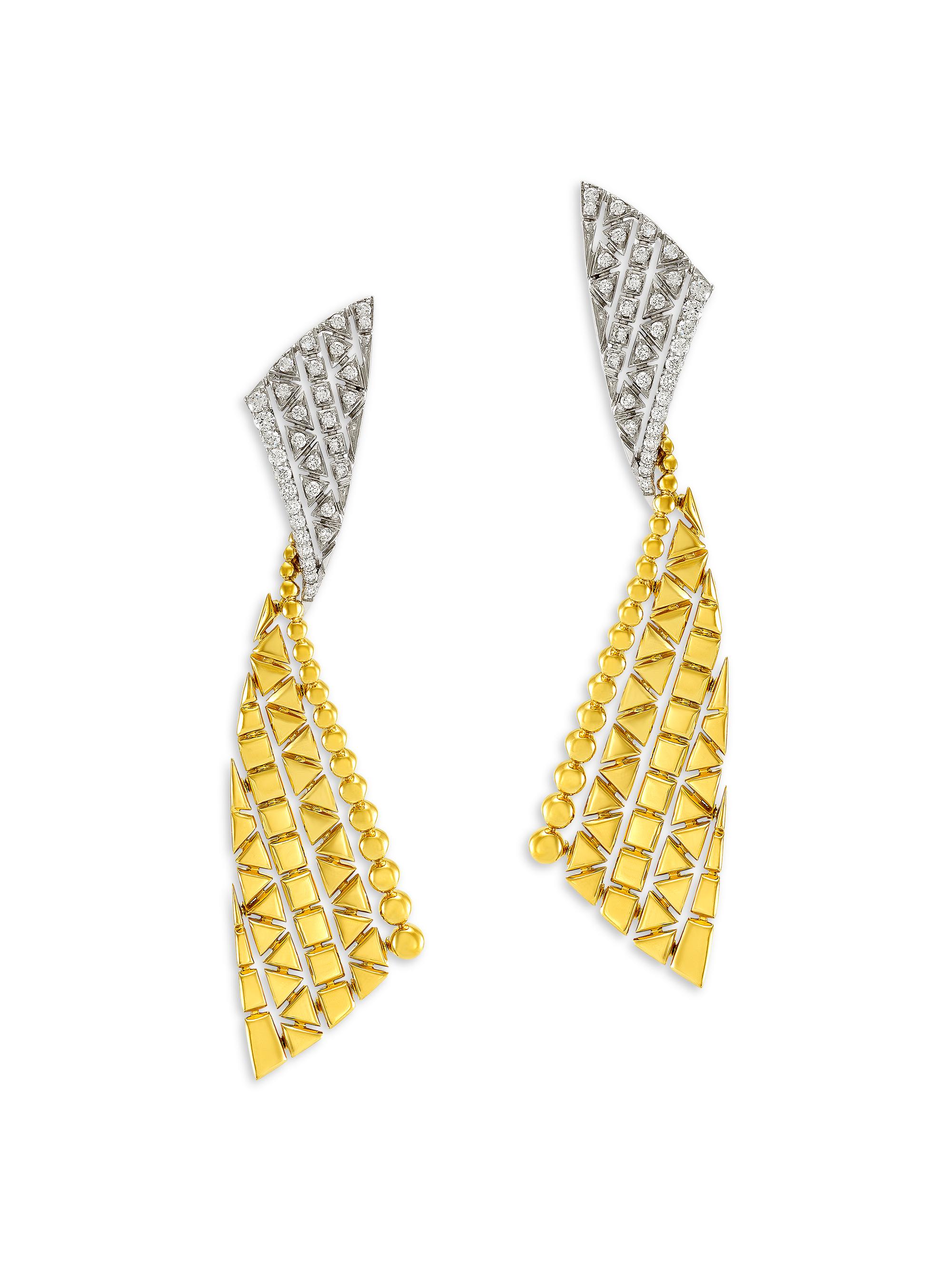 Etho Maria Women's Reflexion 18K Gold & 0.50 TCW Diamond Drop Earrings - Yellow Gold