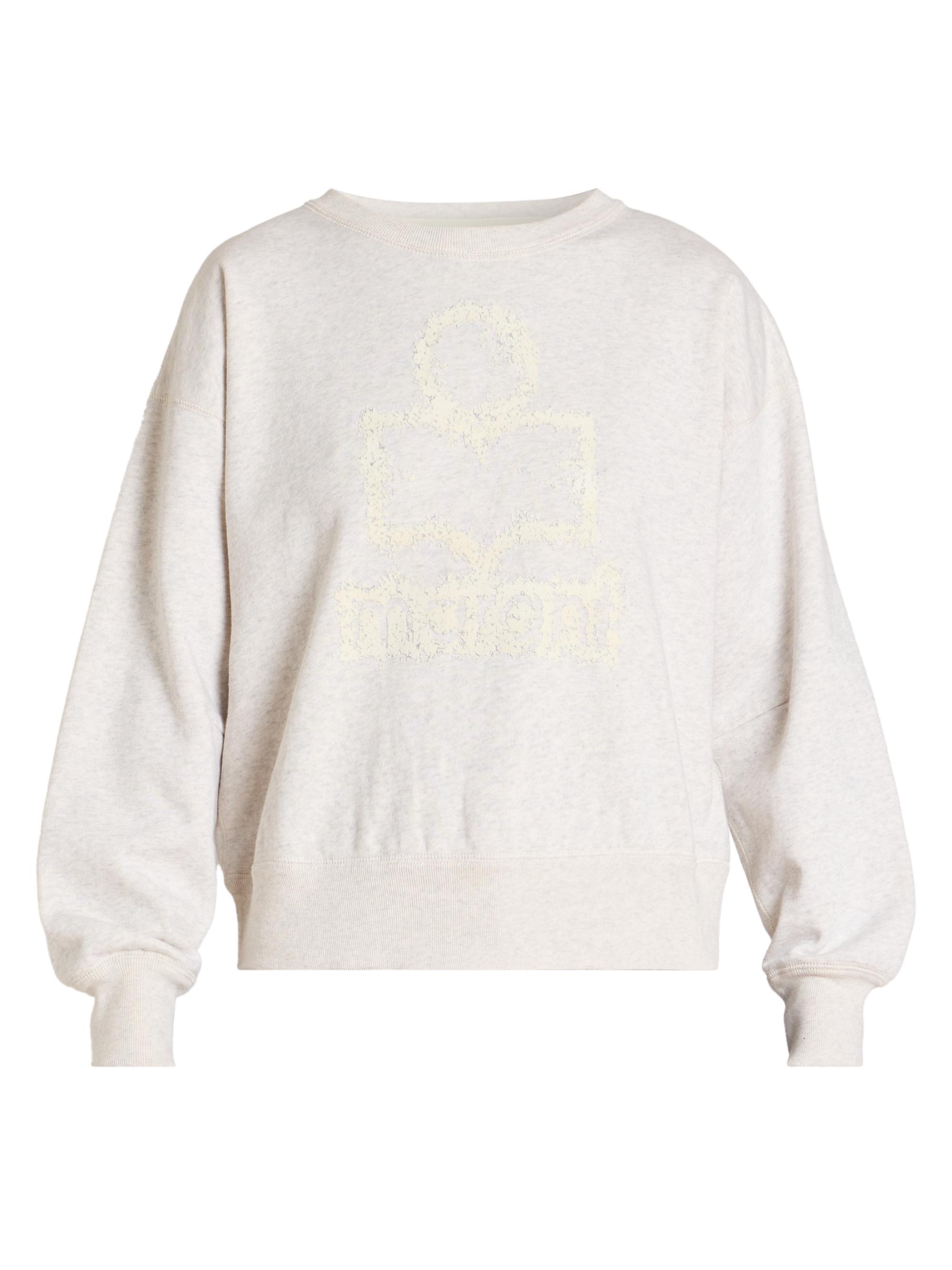 Isabel Marant Étoile Women's Mobyli Logo Jersey Crewneck Sweatshirt - Ecru