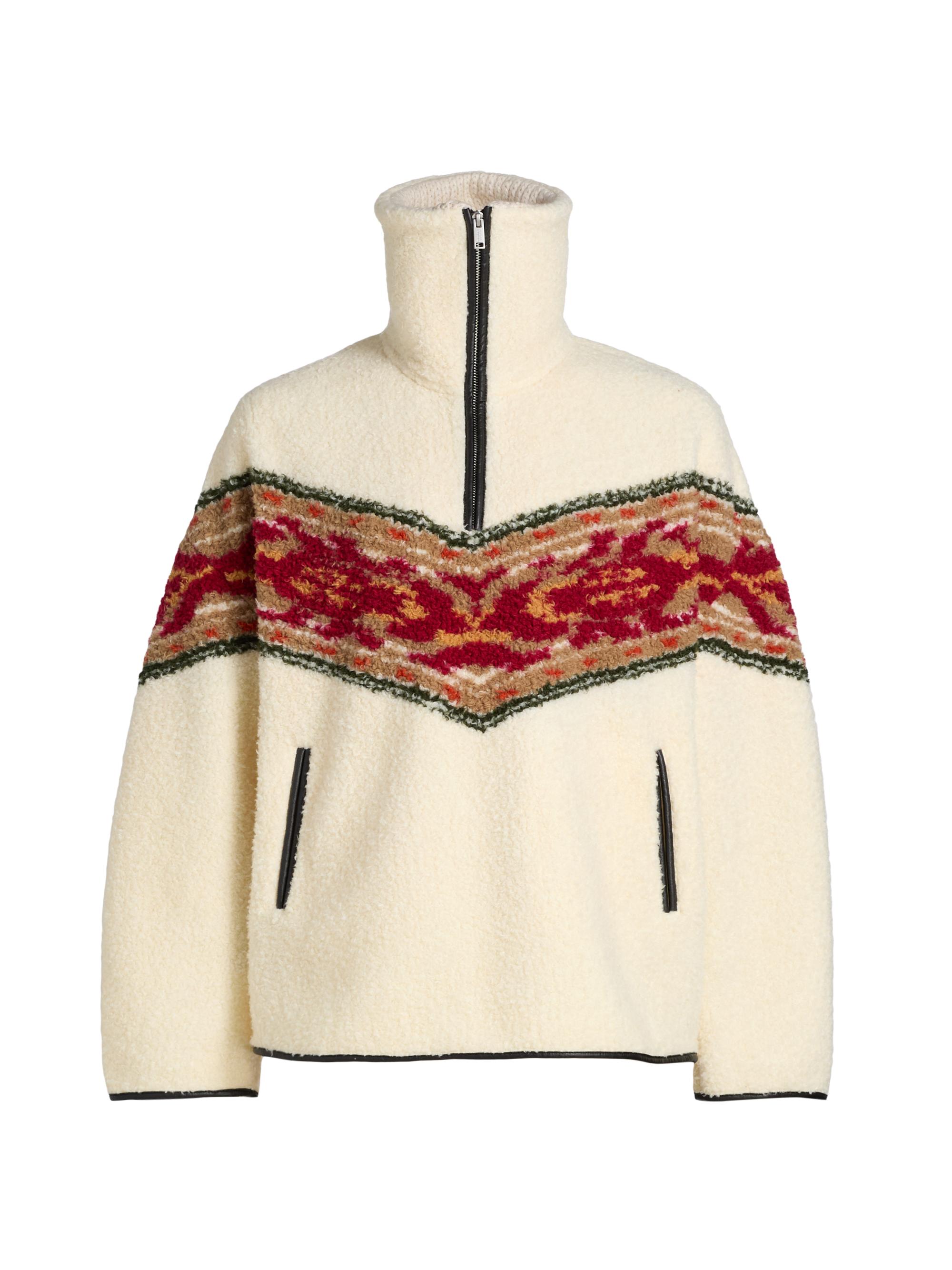 Isabel Marant Étoile Marner Fleece Half-Zip Sweater | Saks Fifth