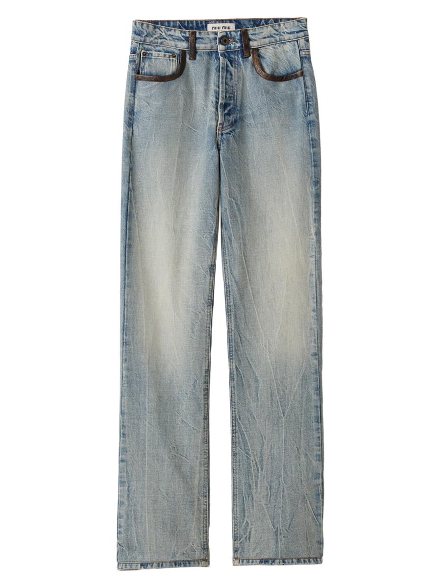 Miu Miu Women's Denim Jeans In Blue