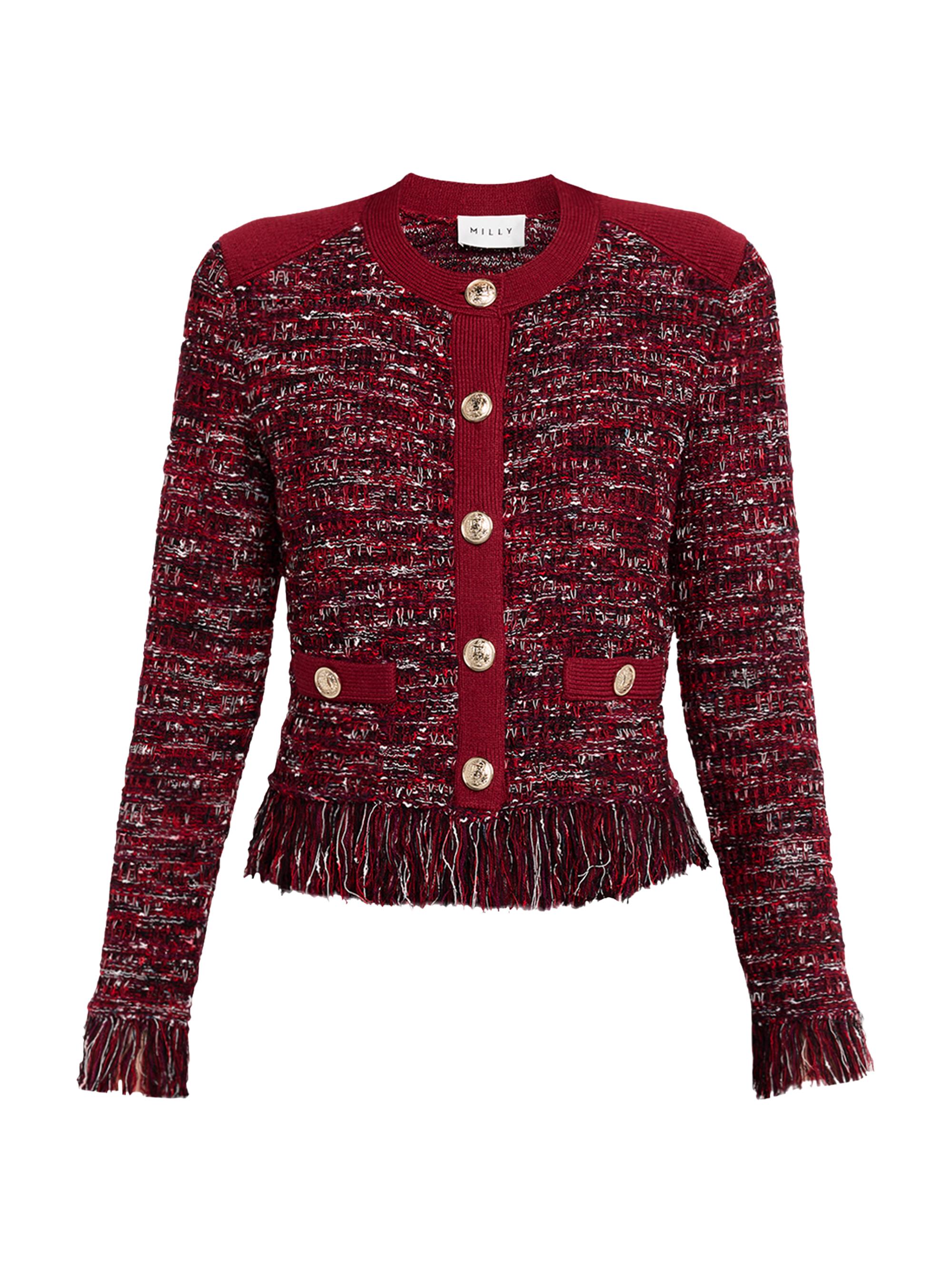 Milly Kelly Knit Tweed Cardigan | Saks Fifth Avenue