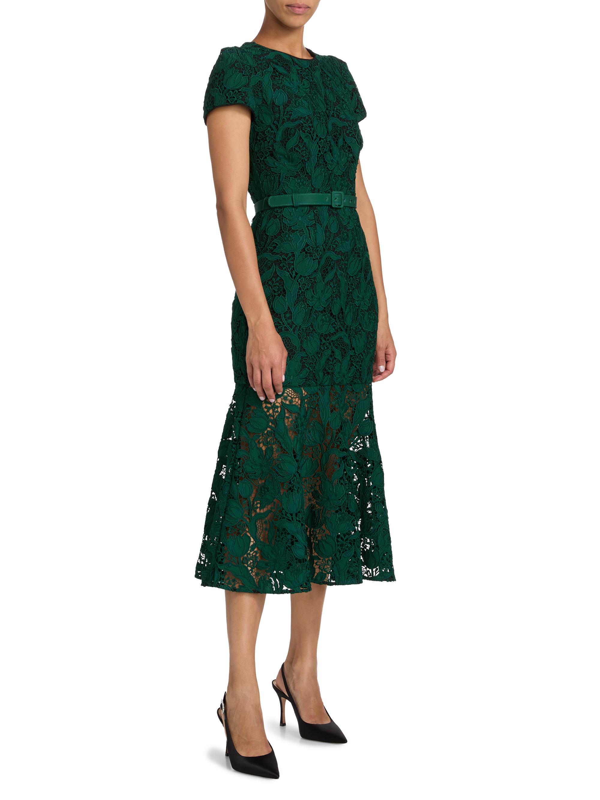 Milly Tahlia Tulip Garden Lace Midi-Dress | Saks Fifth Avenue
