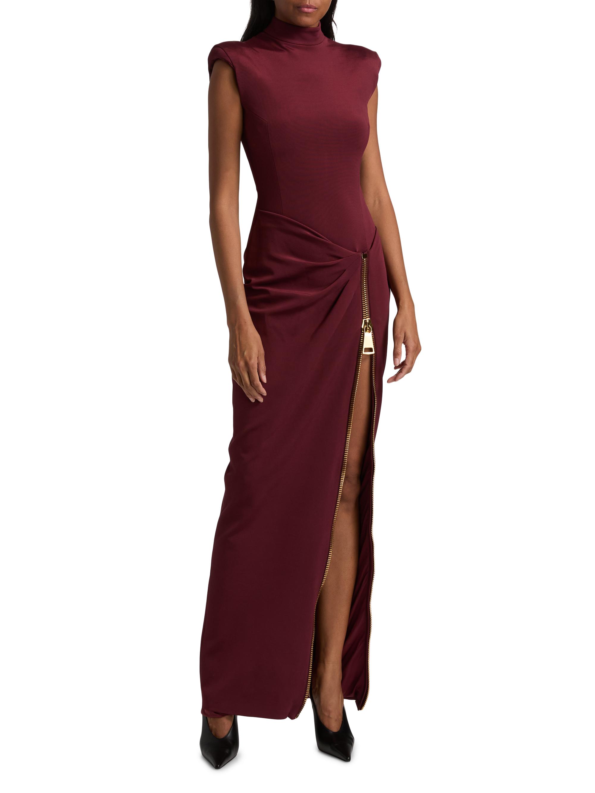Balmain Compact Jersey Draped Side-Zip Dress | Saks Fifth Avenue