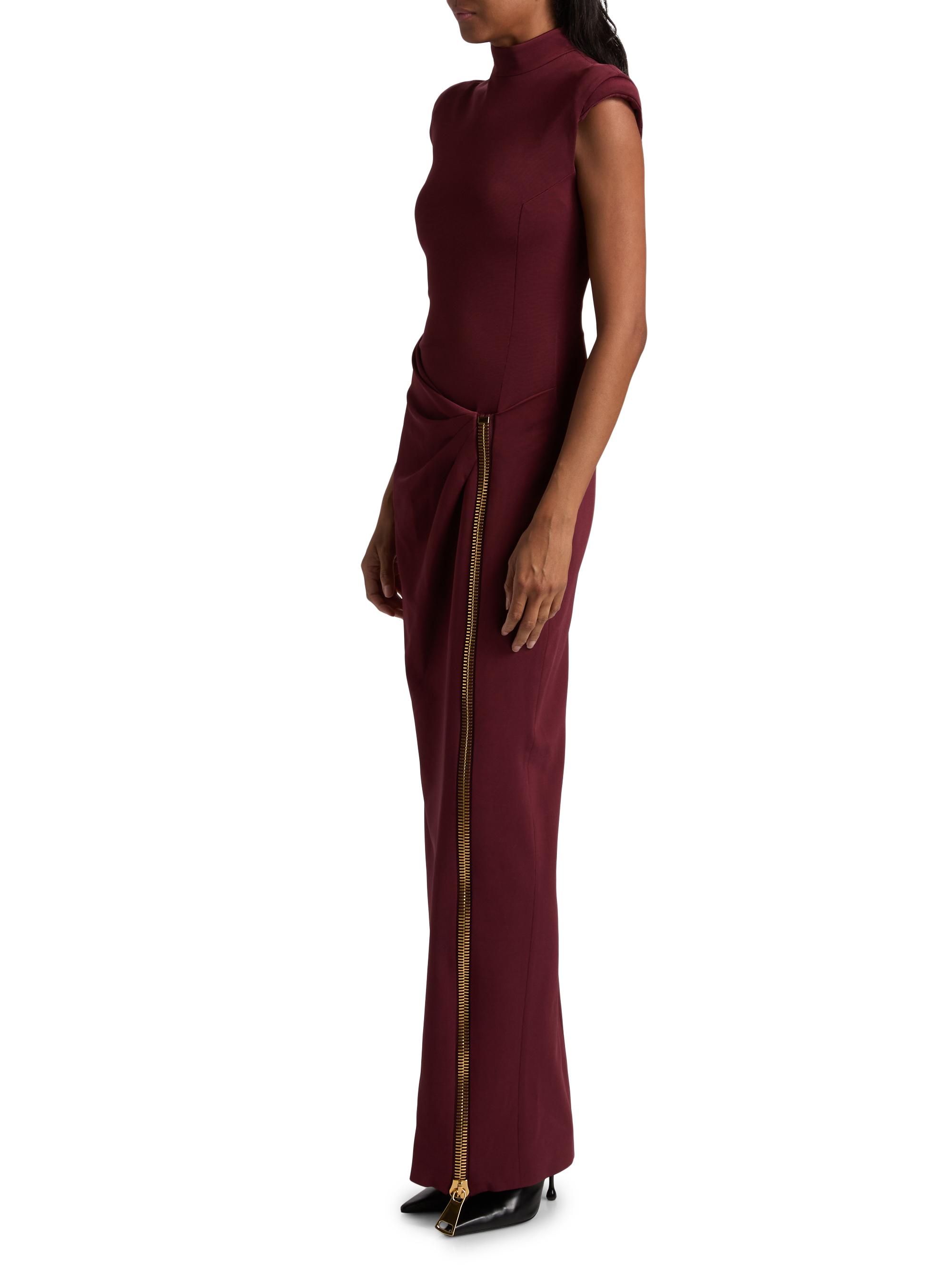 Balmain Compact Jersey Draped Side-Zip Dress | Saks Fifth Avenue