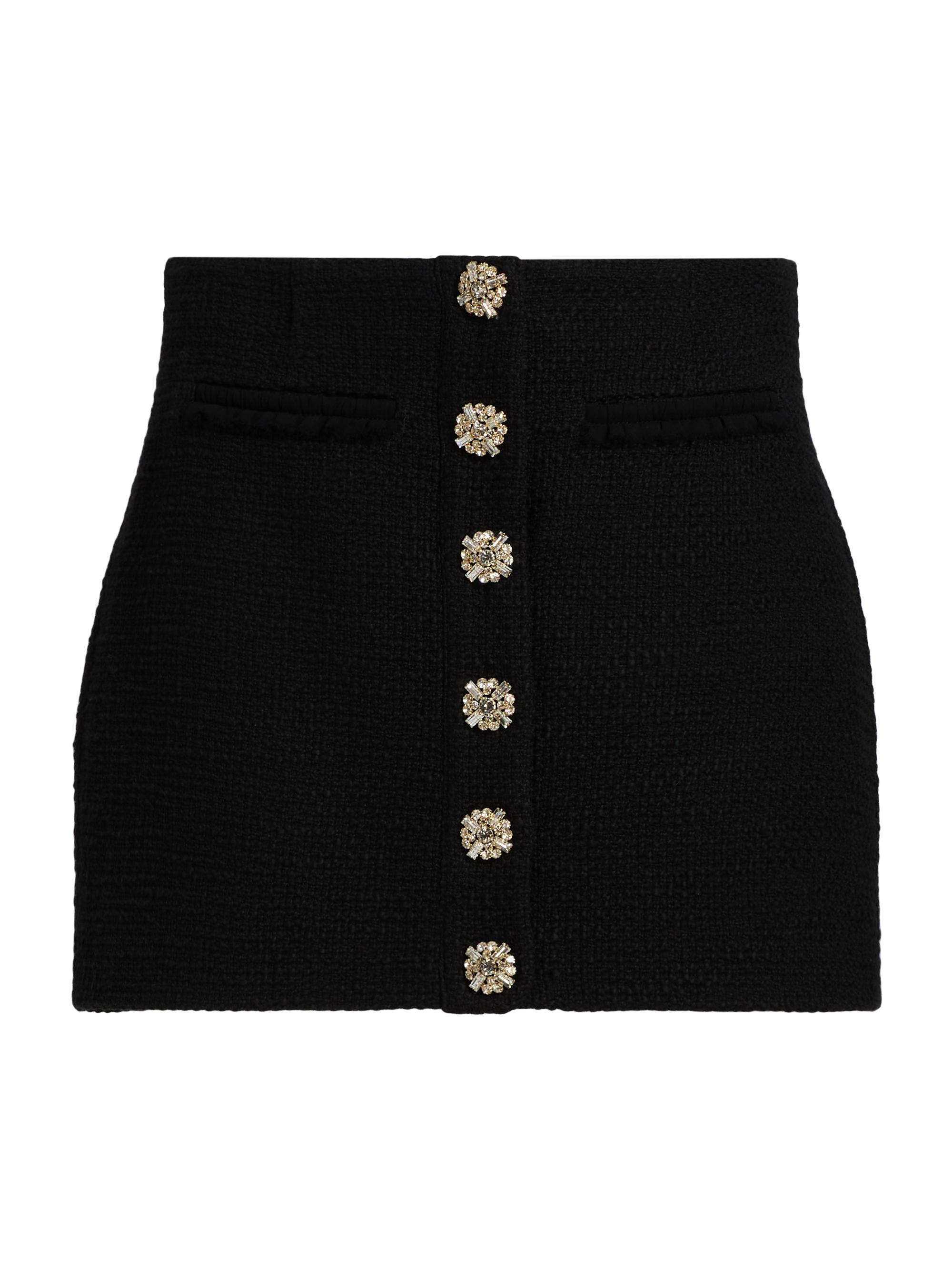 Cinq à Sept Randi Embellished Tweed Skirt | Saks Fifth Avenue