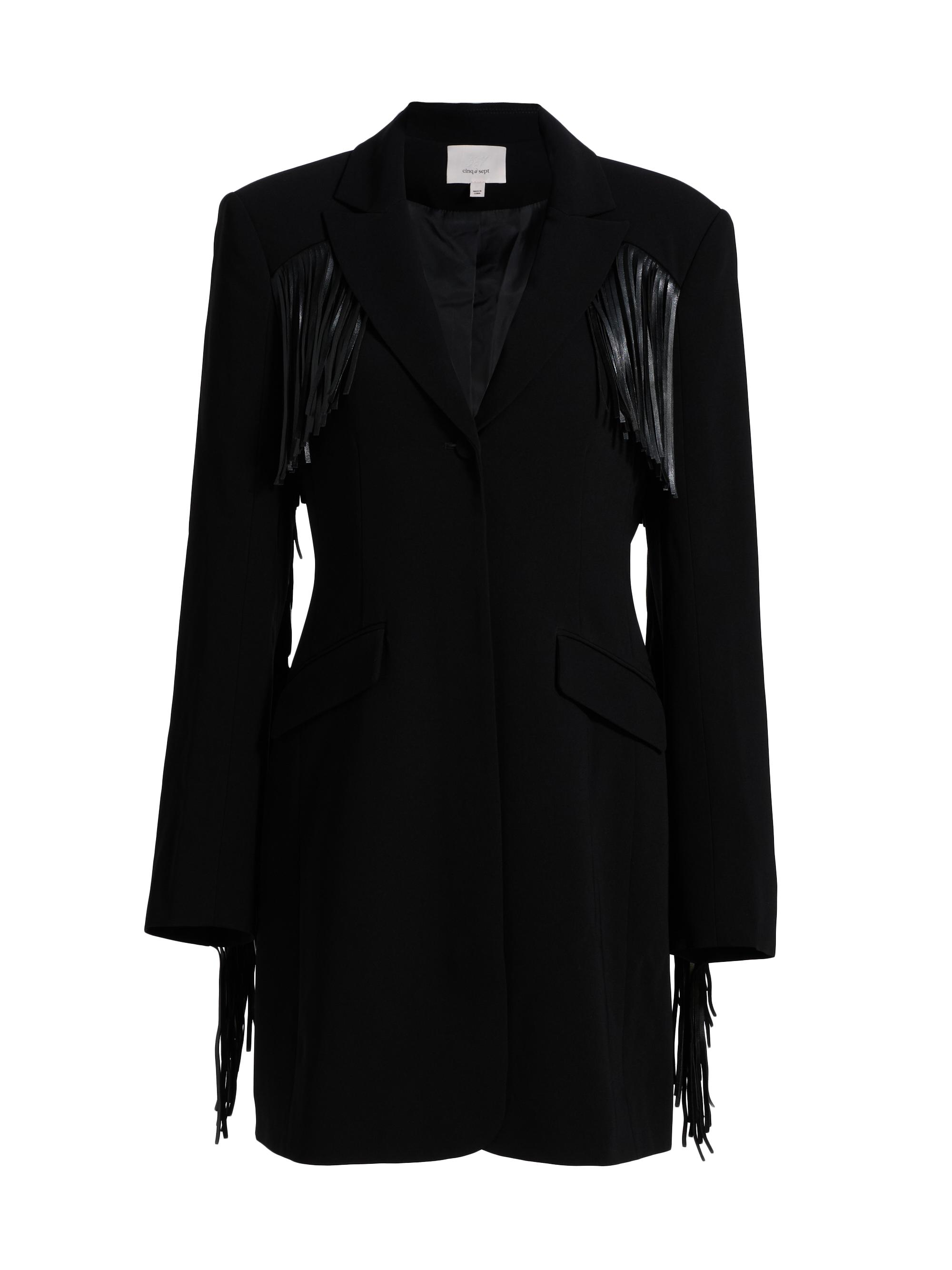 Cinq à Sept Women's Joelette Fringe Blazer Minidress - Black