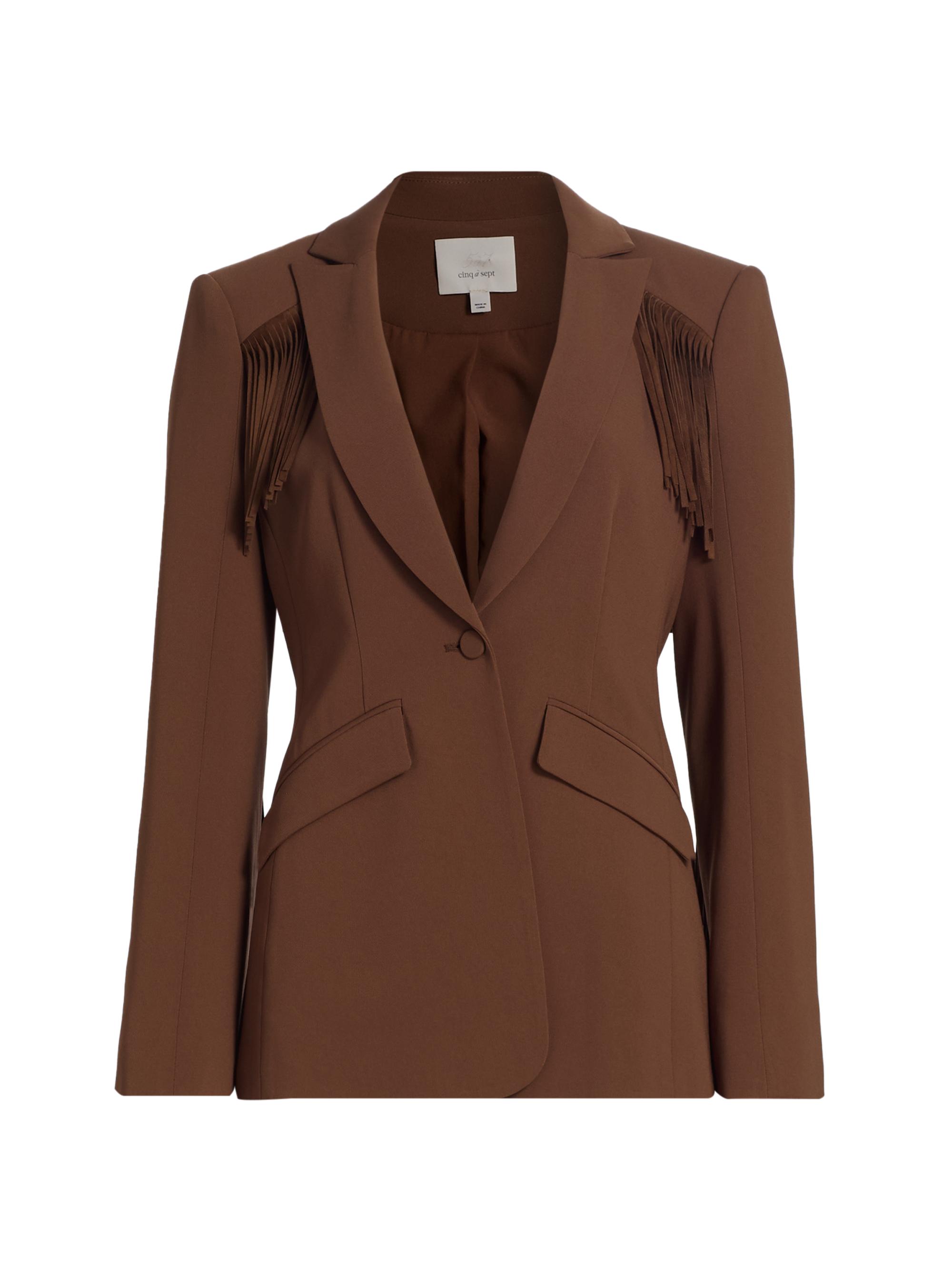 Cinq à Sept Cheyenne Suede Fringe Blazer | Saks Fifth Avenue