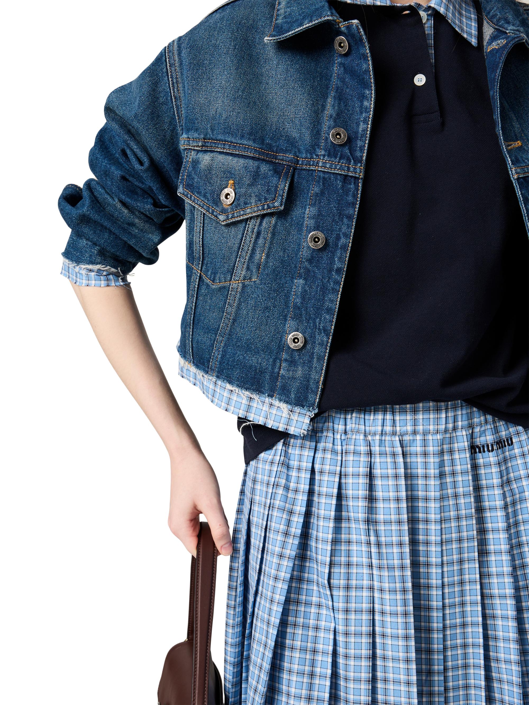 Miu Miu Pleated Check Skirt | Saks Fifth Avenue