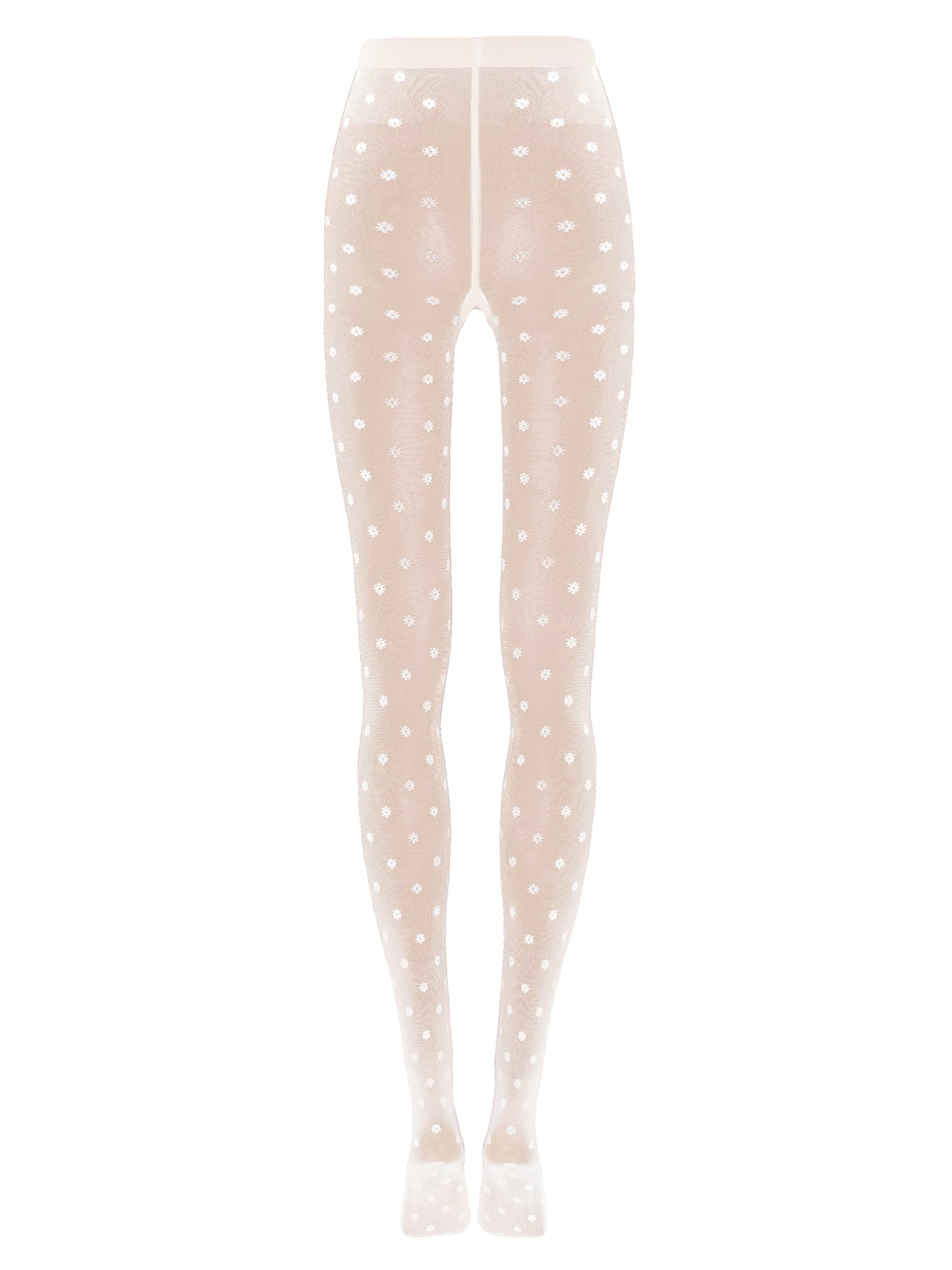 Wolford Women's Daisy Embroidered Tights - White