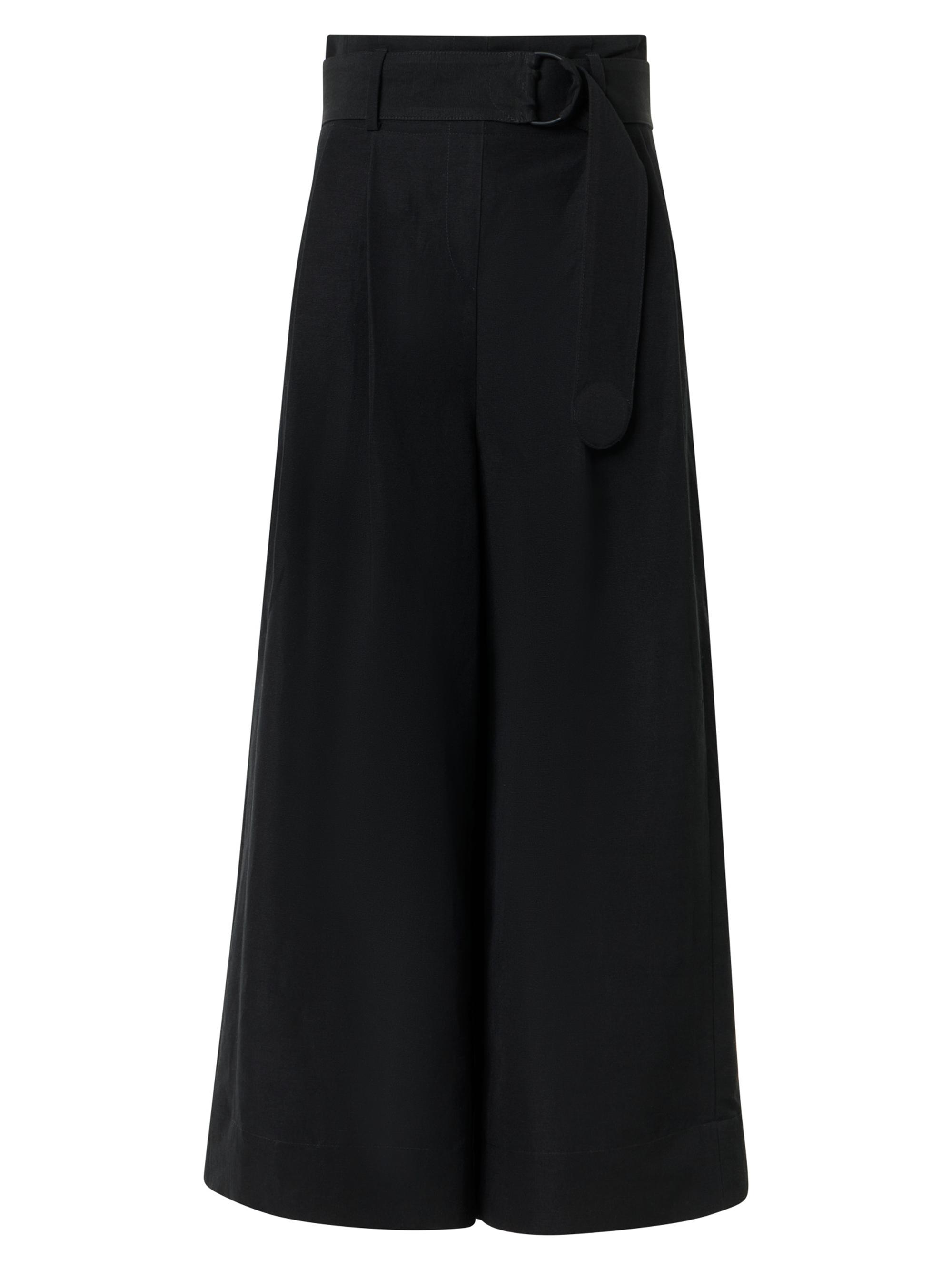 Akris punto Women's Fiorella Linen-Blend High-Rise Pants - Black