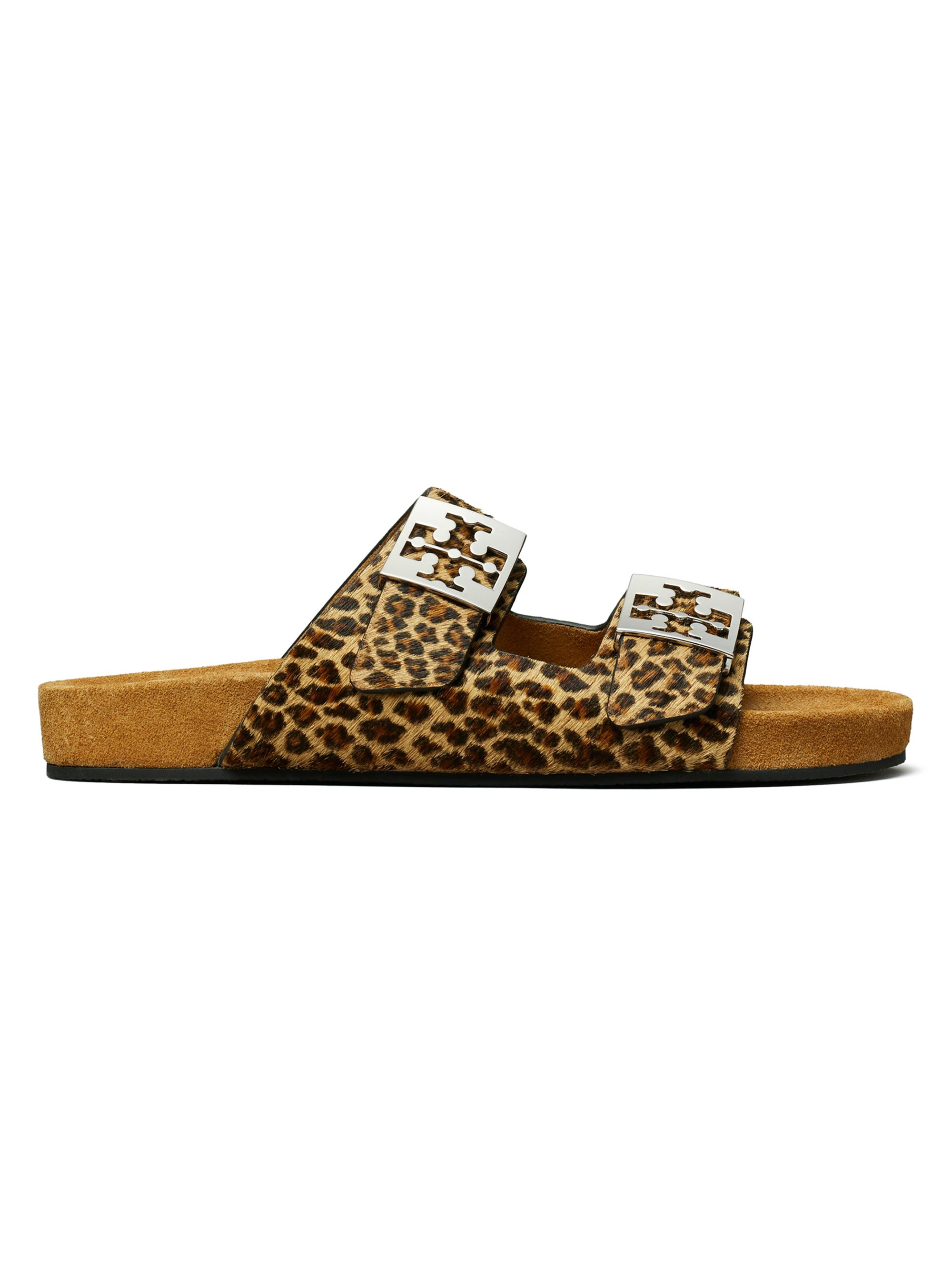 Tory Burch Women's Mellow Leopard-Print Leather Slides - Leopard Multi  Sandals