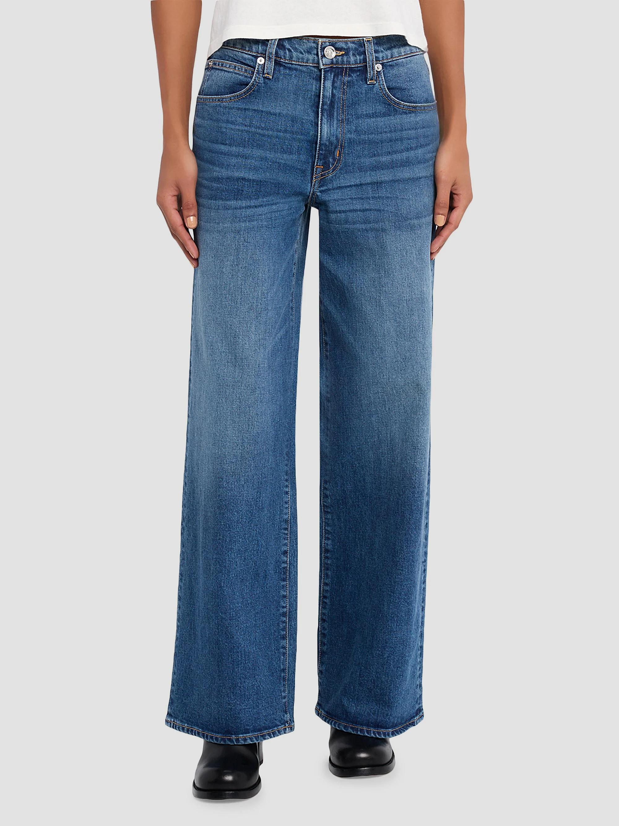 SLVRLAKE Selena Mid-Rise Stretch Wide-Leg Jeans | Saks Fifth Avenue