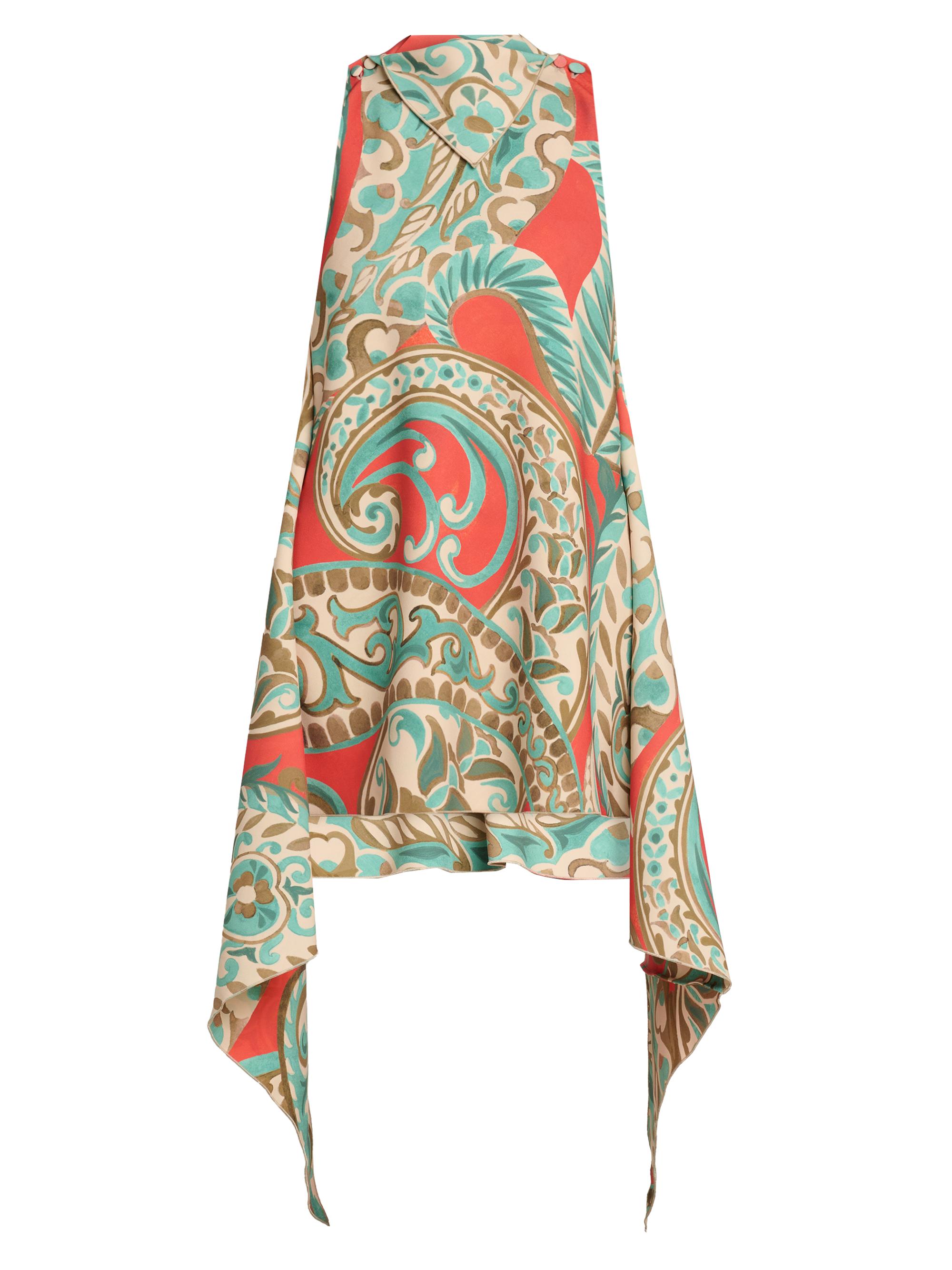 Etro Women's Printed Side-Paneled Minidress - Printed Orange Base