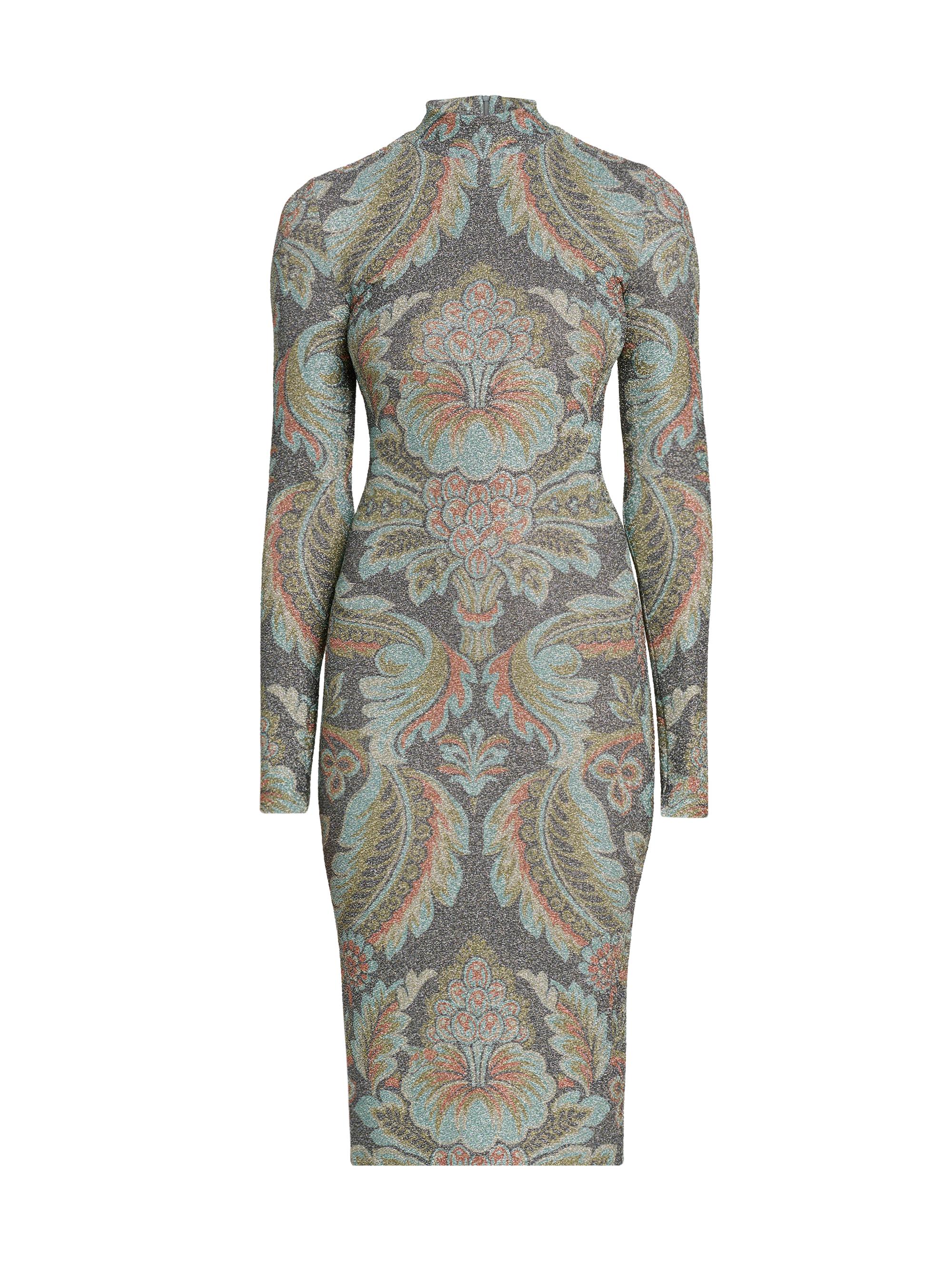 Etro Women's Floral Paisley Midi-Dress - Printed Black Base