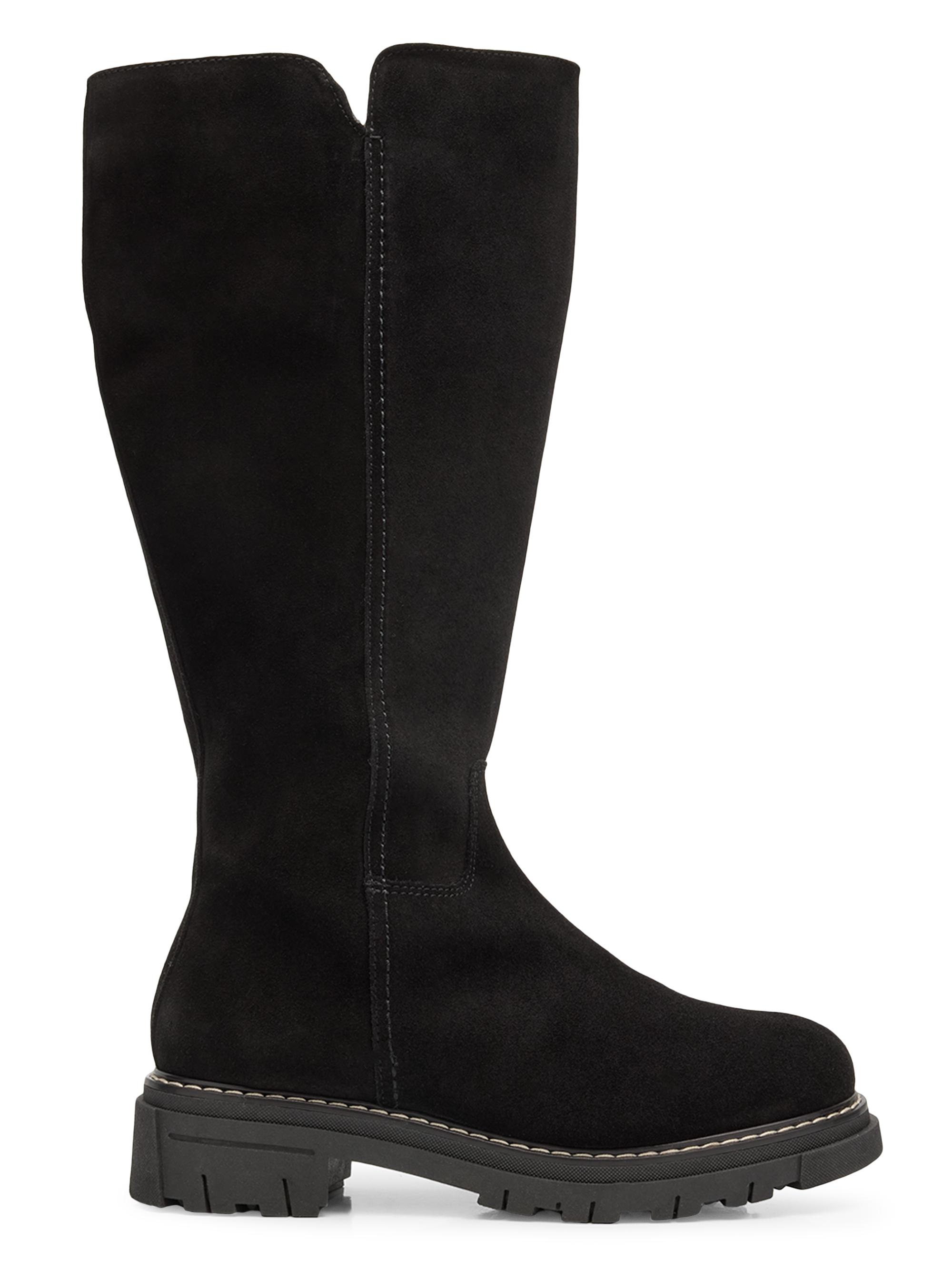 La Canadienne Women's Dimitri Suede & Shearling Knee-High Boots - Black