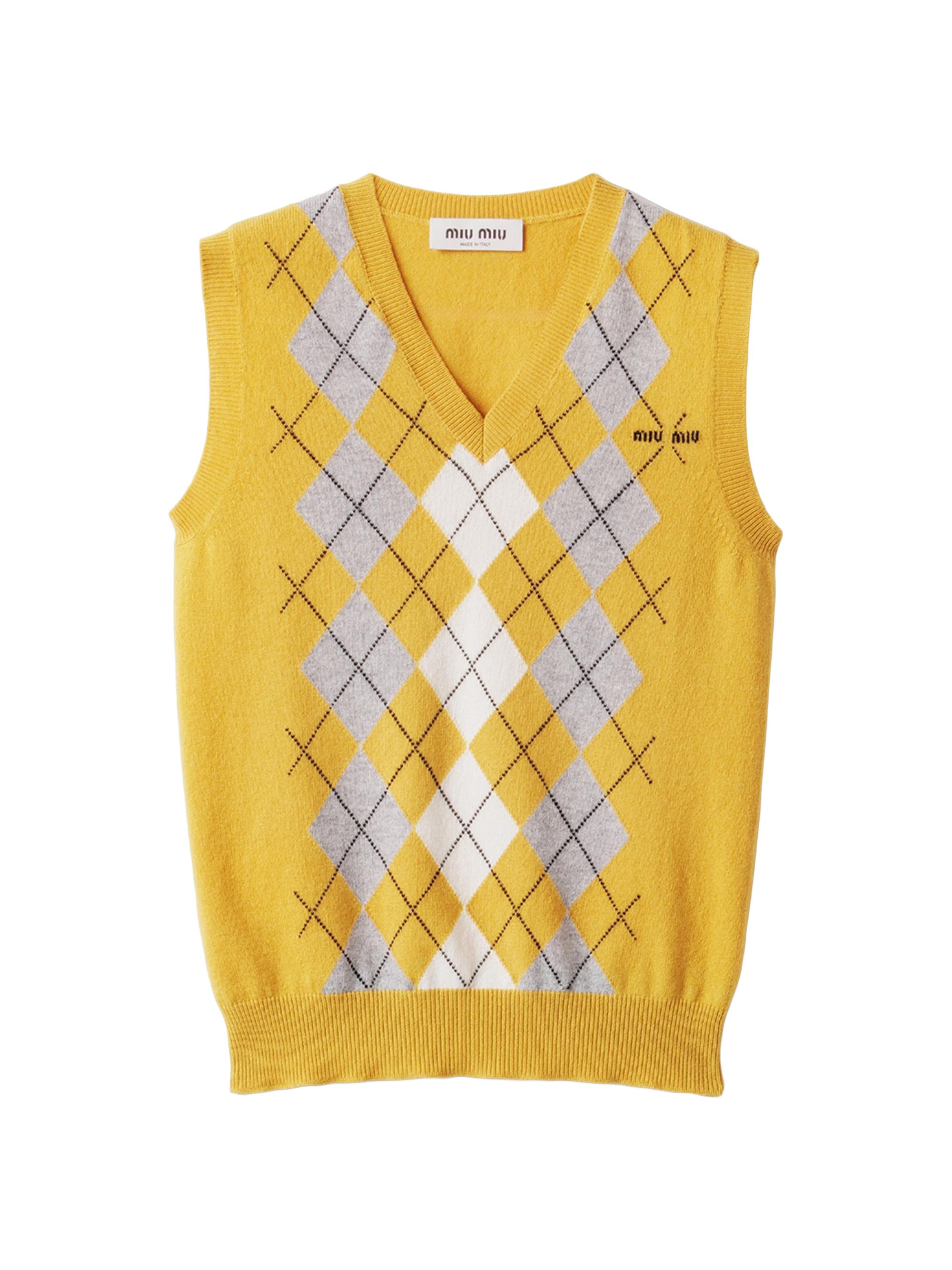 Miu Miu Women's Cashmere Vest - Yellow