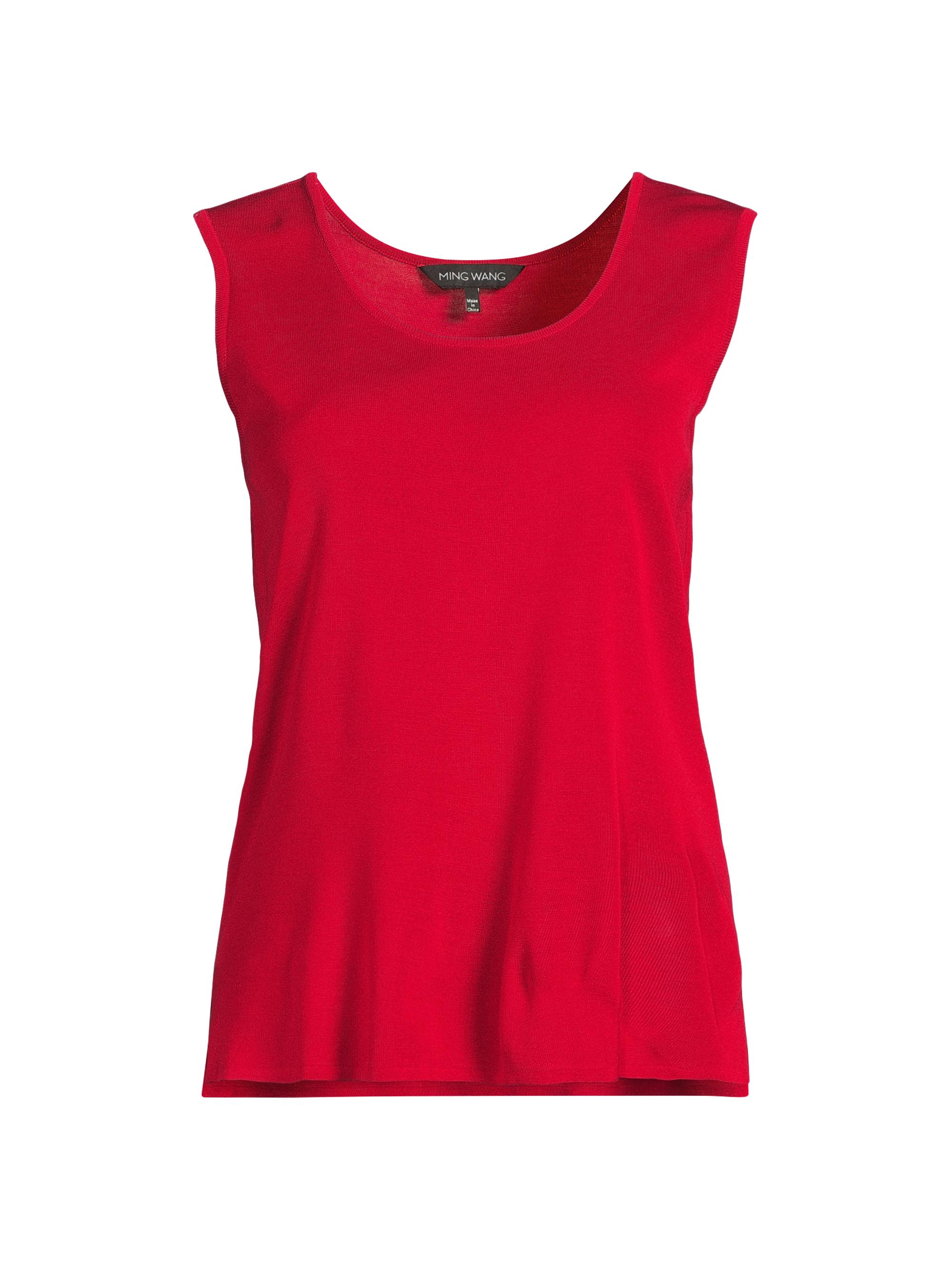 Ming Wang Women's Missy Scoopneck Tank - Holiday