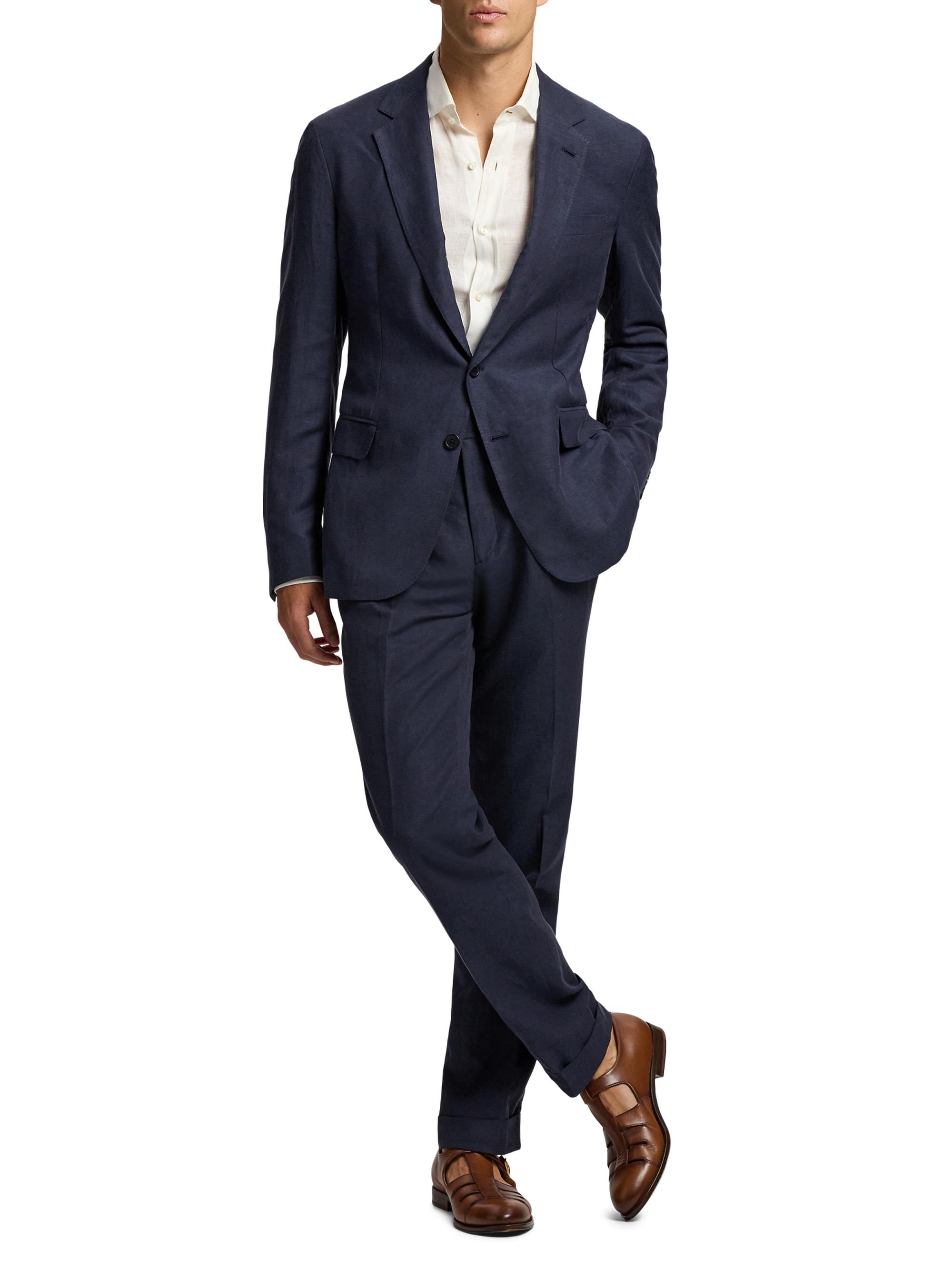 Ralph Lauren Purple Label Hadley Hand-Tailored Silk-Linen Jacket