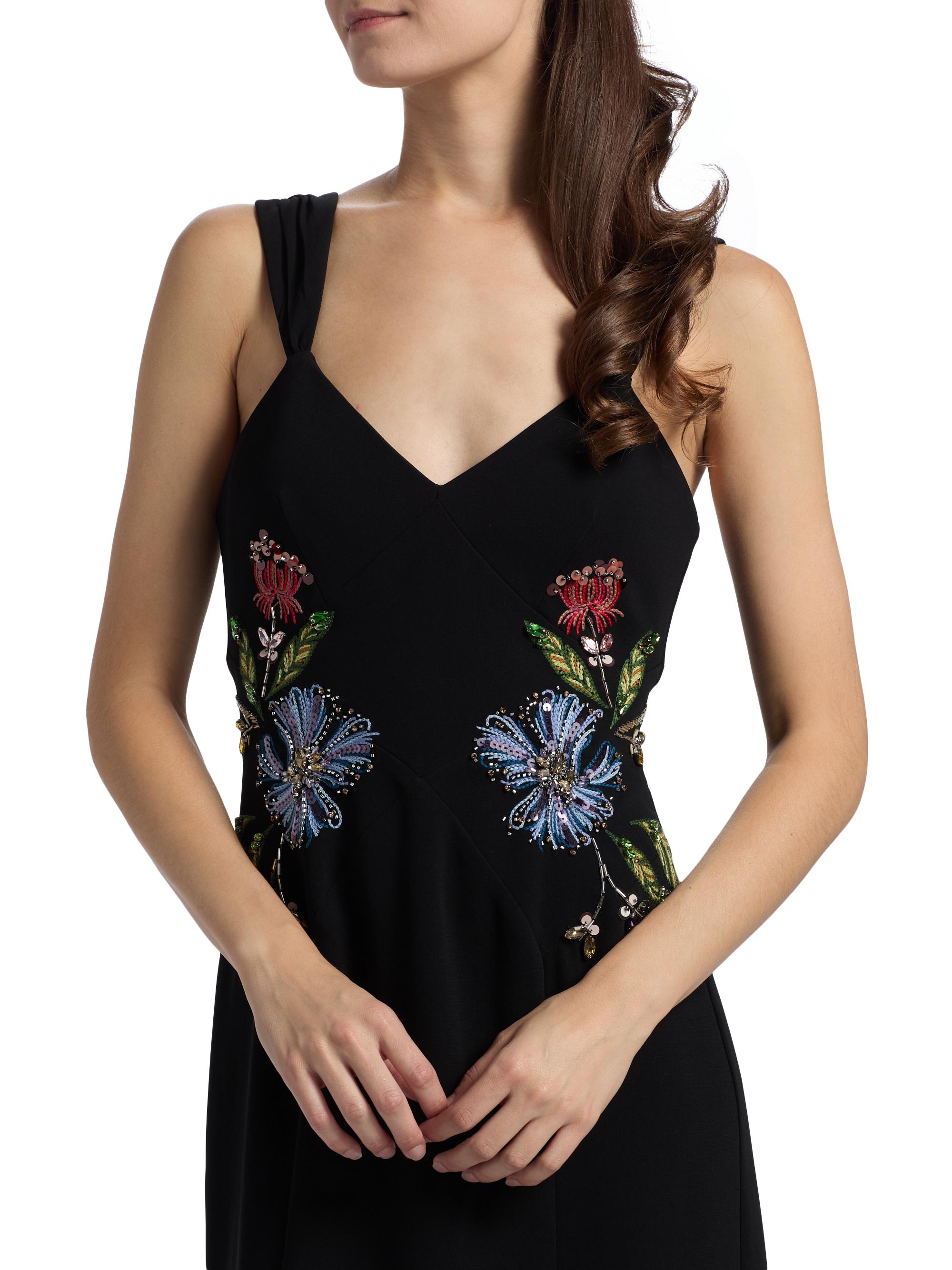 Cinq à Sept Andre Embroidered Midi-Dress | Saks Fifth Avenue
