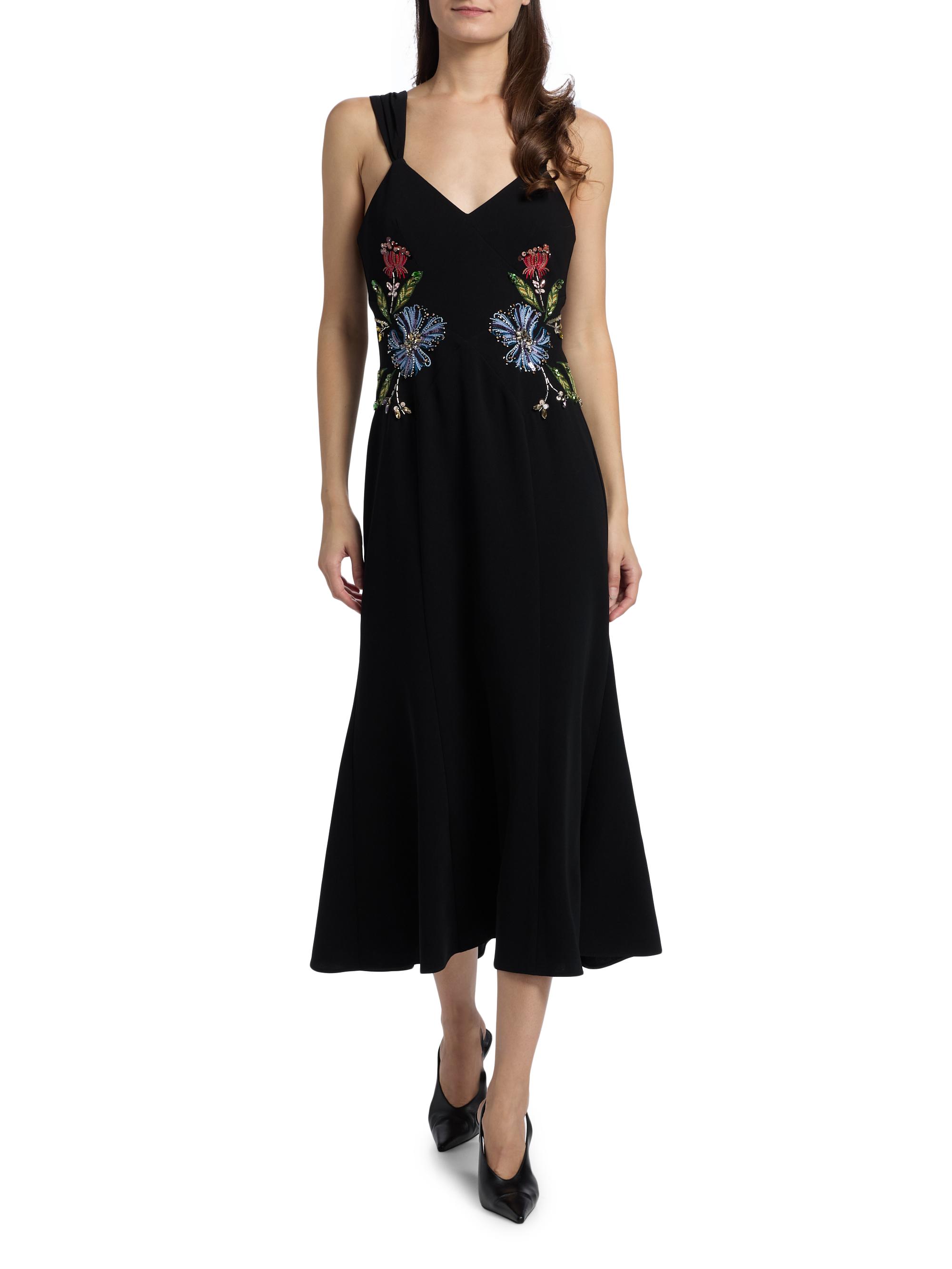 Cinq à Sept Andre Embroidered Midi-Dress | Saks Fifth Avenue
