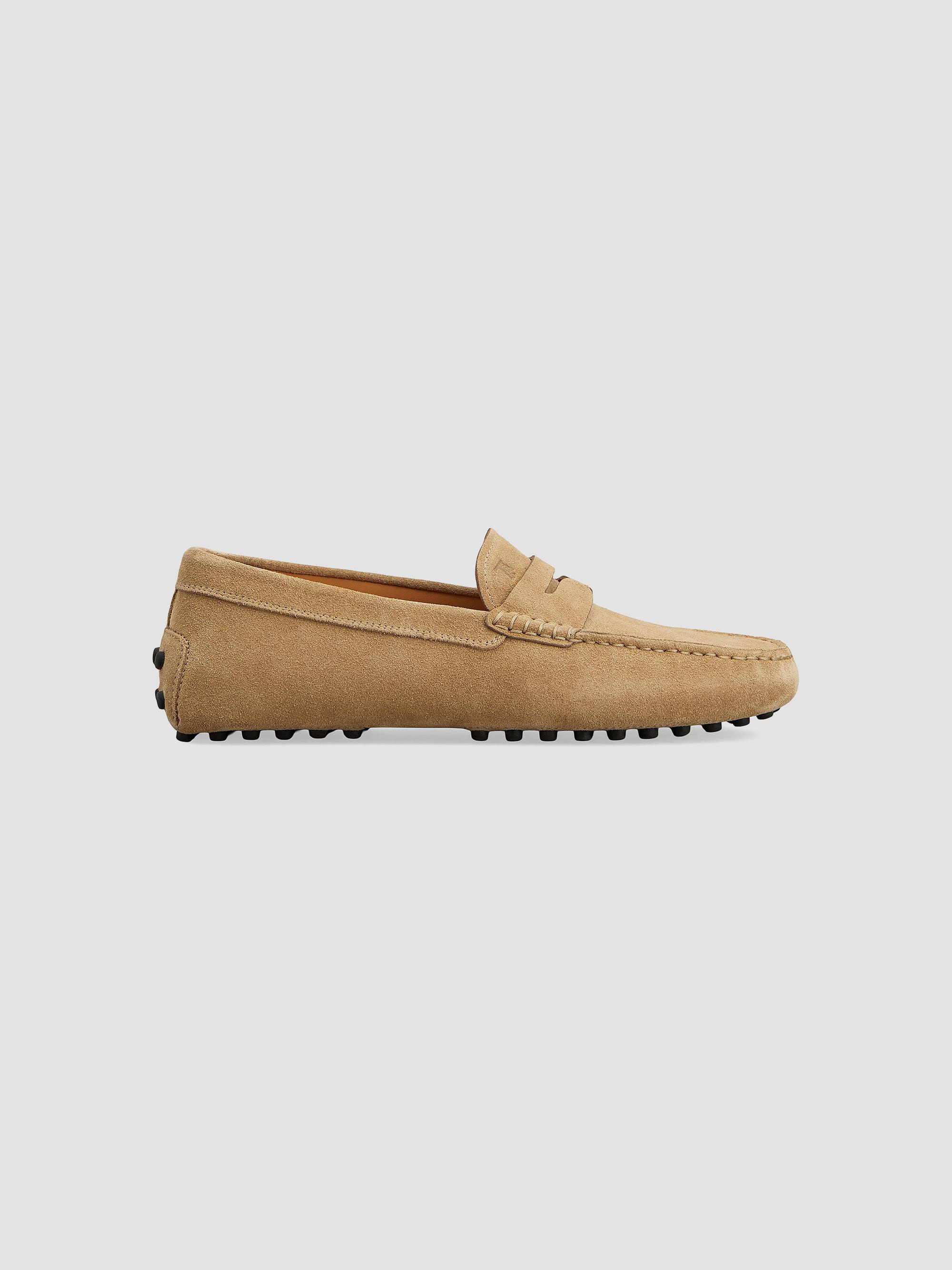 Tod's Men's Mocassino Gommino Suede Driving Loafers - Light Beige | Thumbnail 7