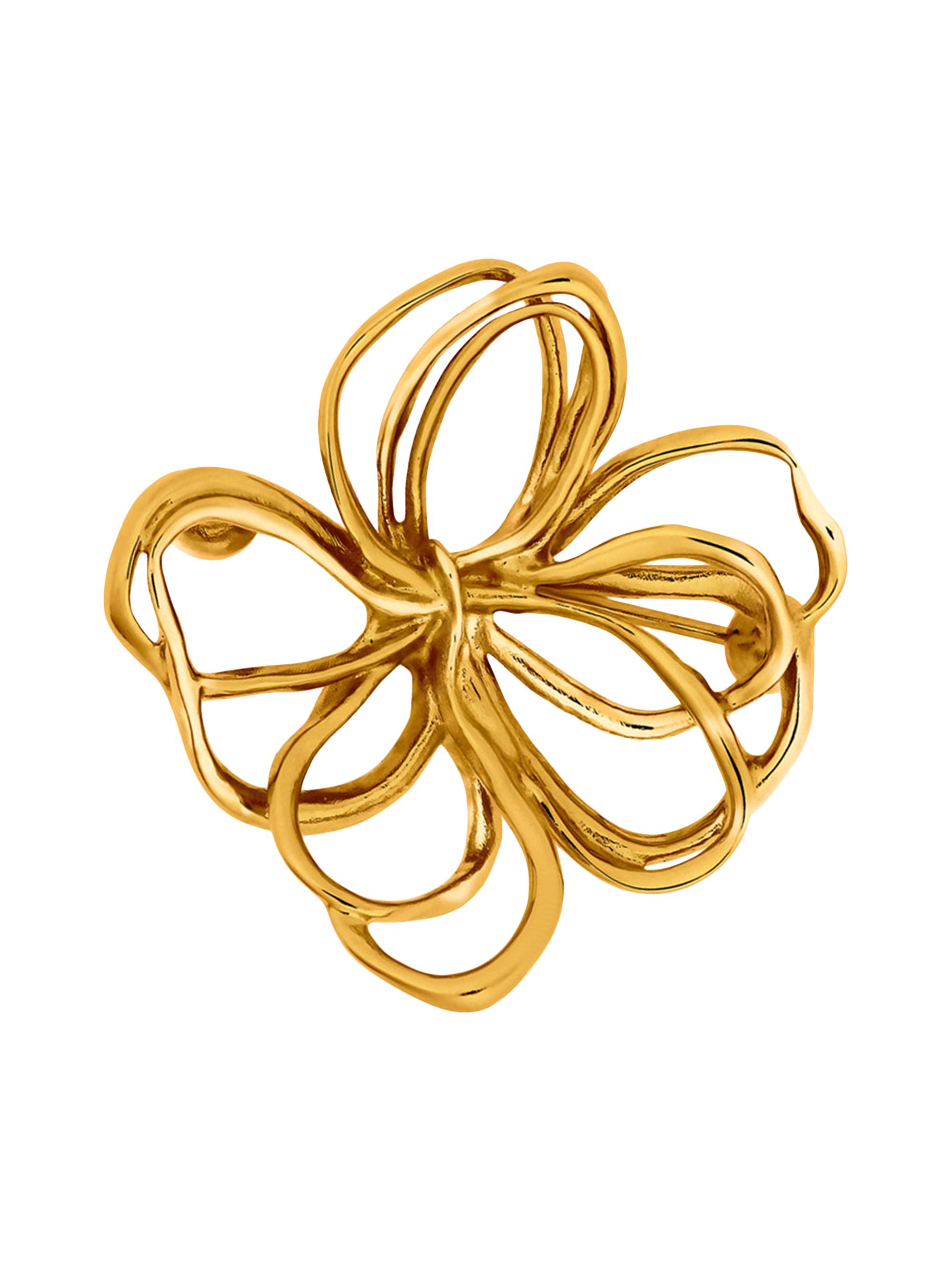 Oscar de la Renta Women's 24K-Gold-Plated  Wire Flower Brooch - Gold