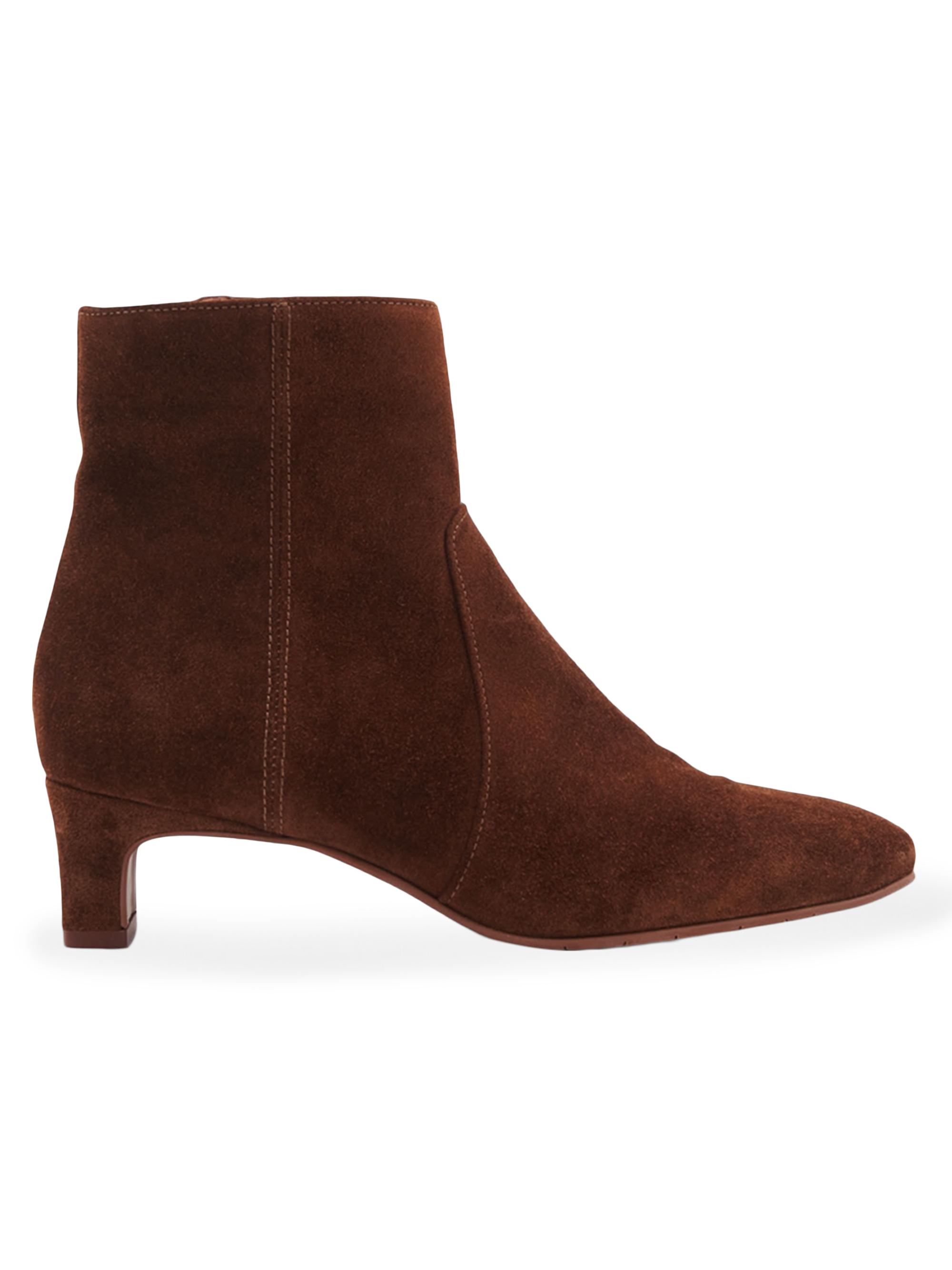 Aquatalia Women's Siella 44MM Suede Ankle Boots - Brandy Suede