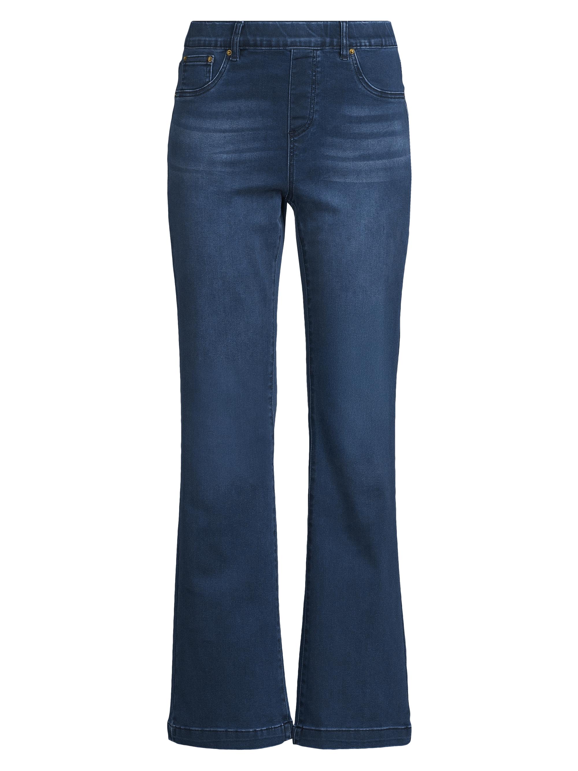 Ming Wang Women's Missy Crop Boot-Cut Jeans - Denim