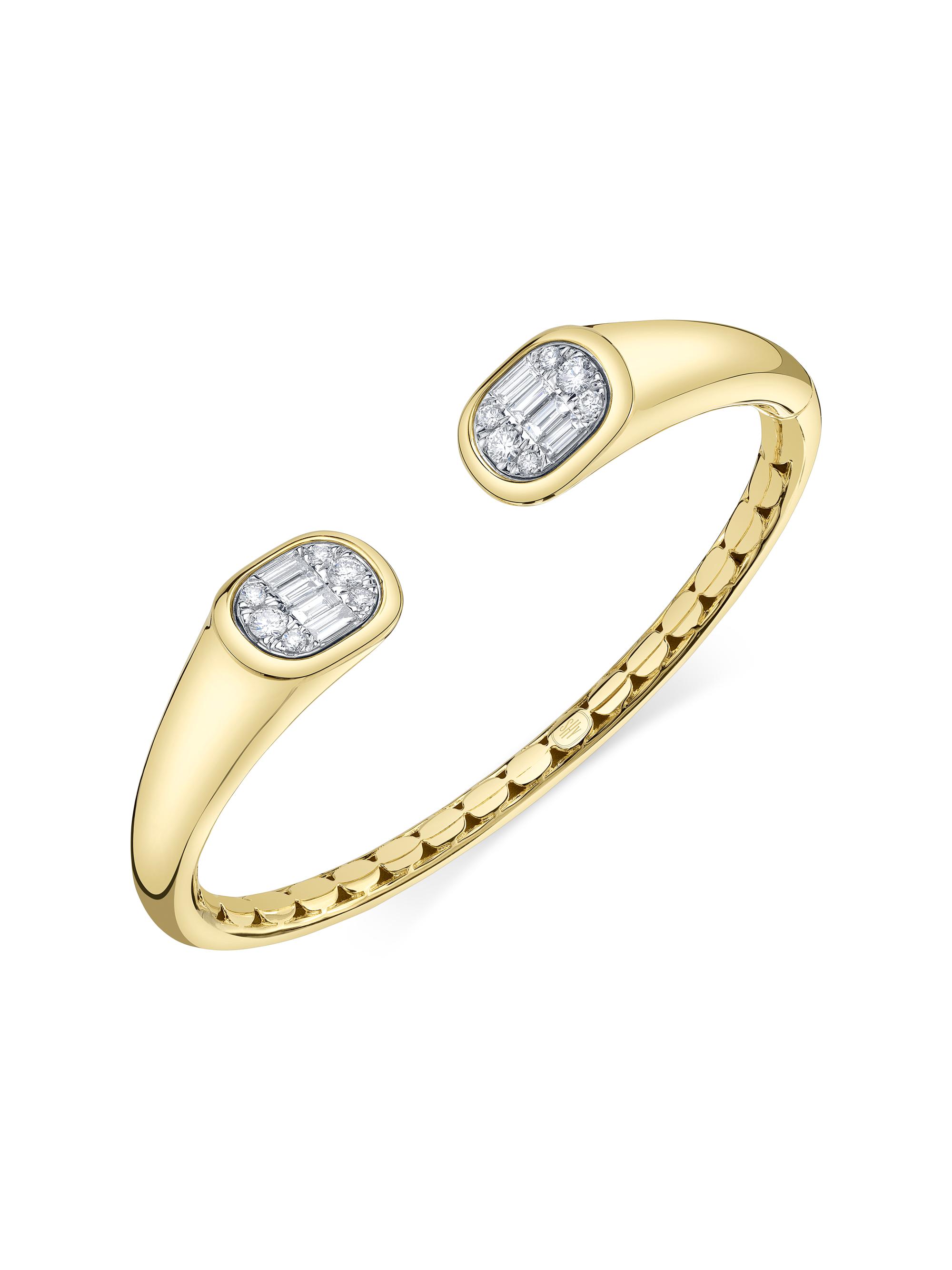 Shy Creation Women's 14K Yellow Gold & 1.10 TCW Diamond Cuff - Yellow Gold