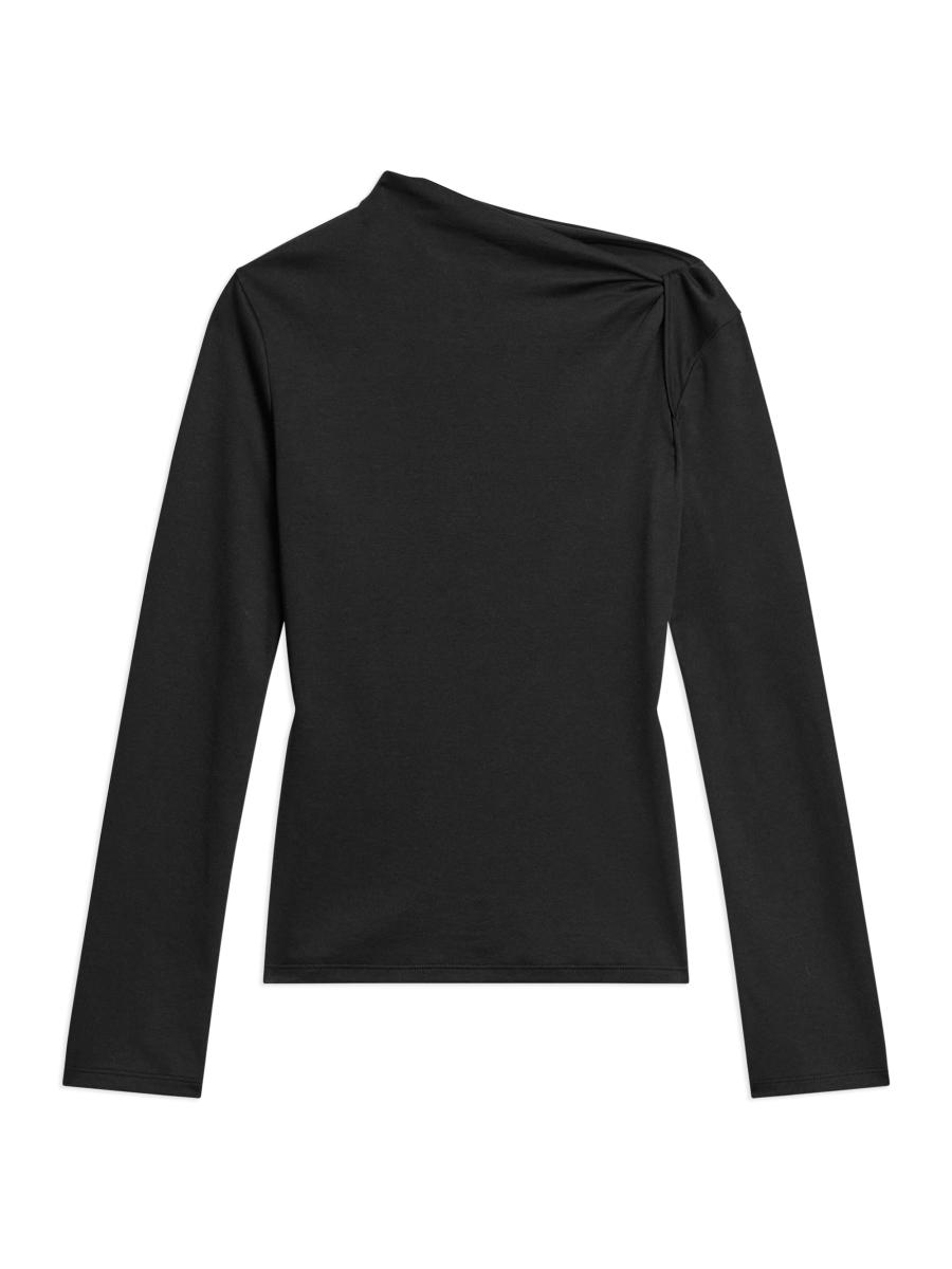Theory Slash Neck Twist Long-Sleeve T-Shirt | Saks Fifth Avenue