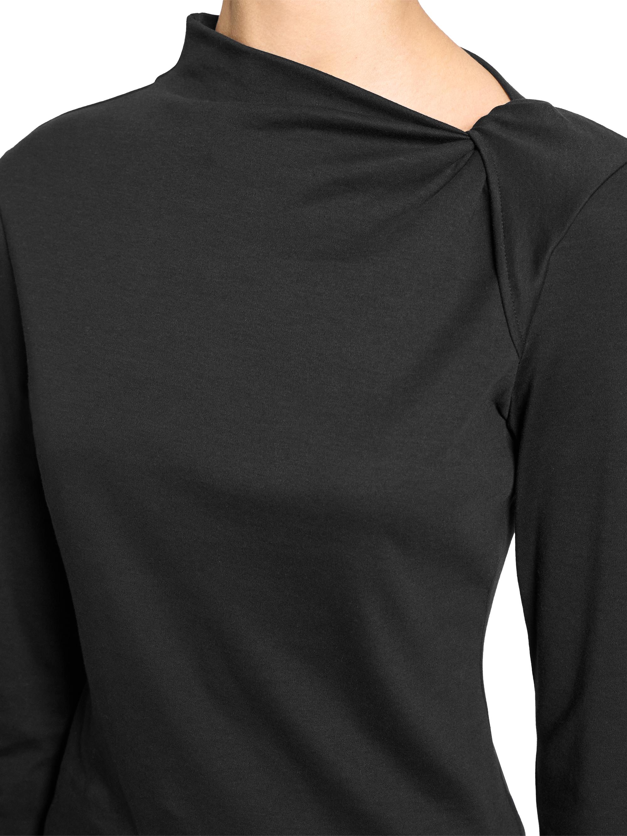 【Theory】24AW 01-4308202 TRACEABLE WOOL N STRAIGHT SH B長袖シャツ Theory Black Wool Long-Sleeve T-Shirt | Harrods US