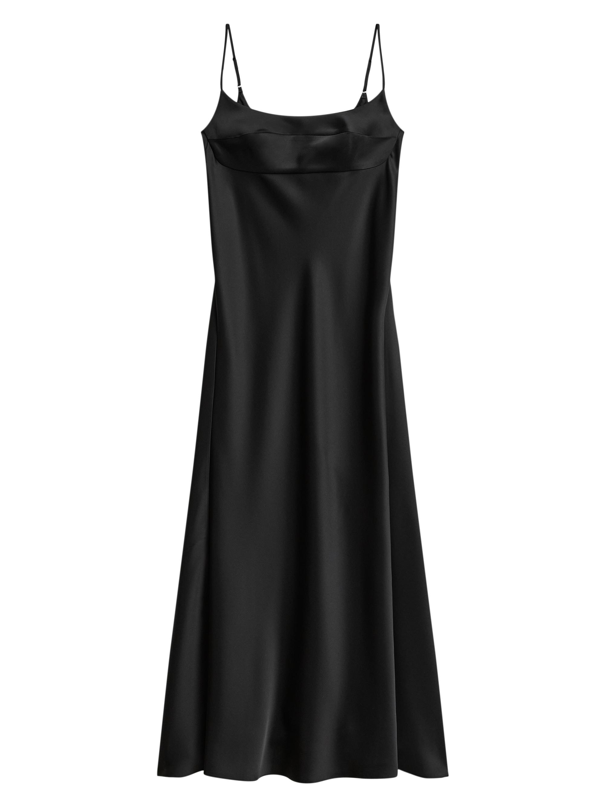 Theory Women's Satin Sculpted Slip Maxi Dress - Black