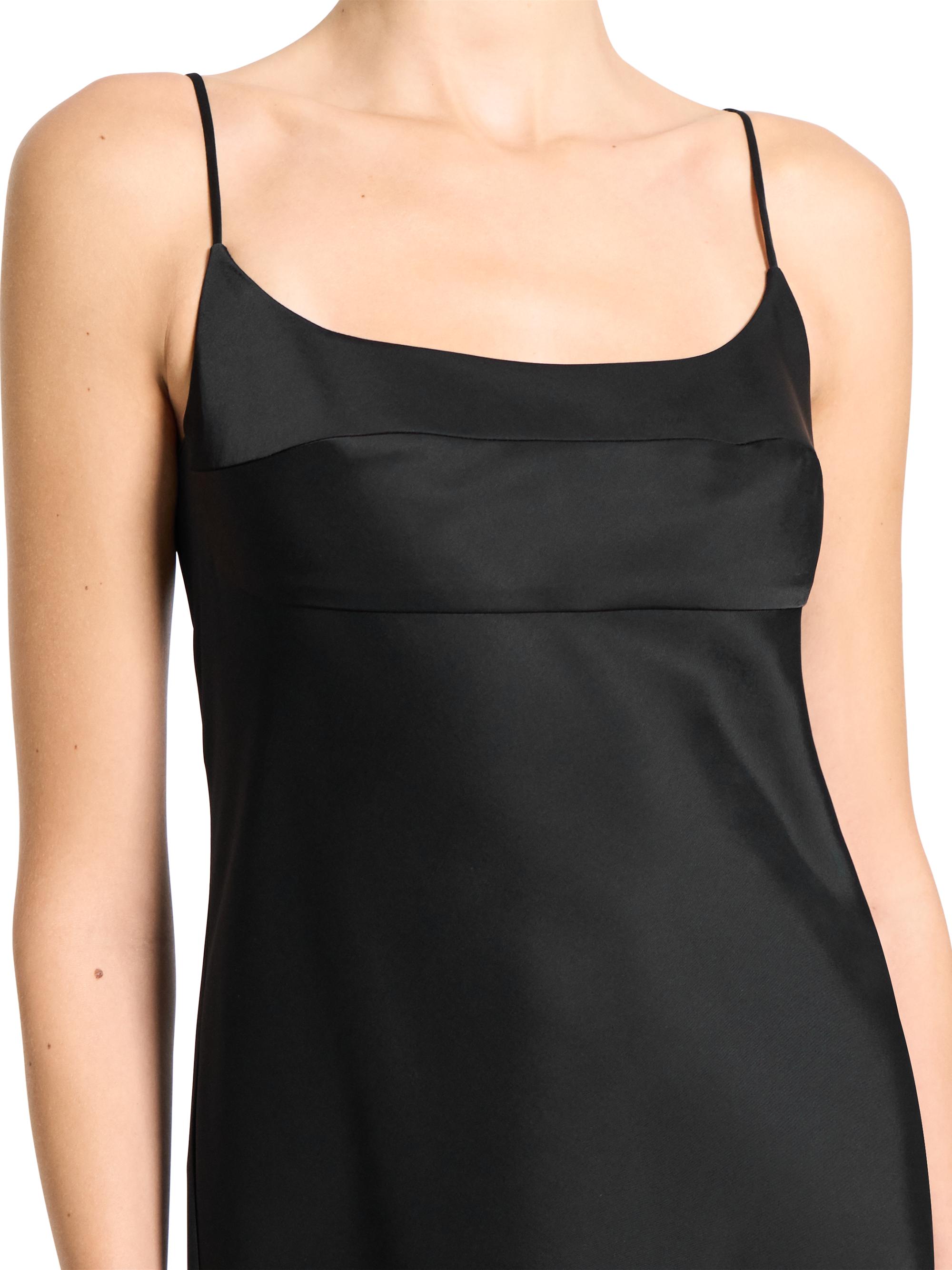 Theory Women's Satin Sculpted Slip Maxi Dress - Black - Size 10
