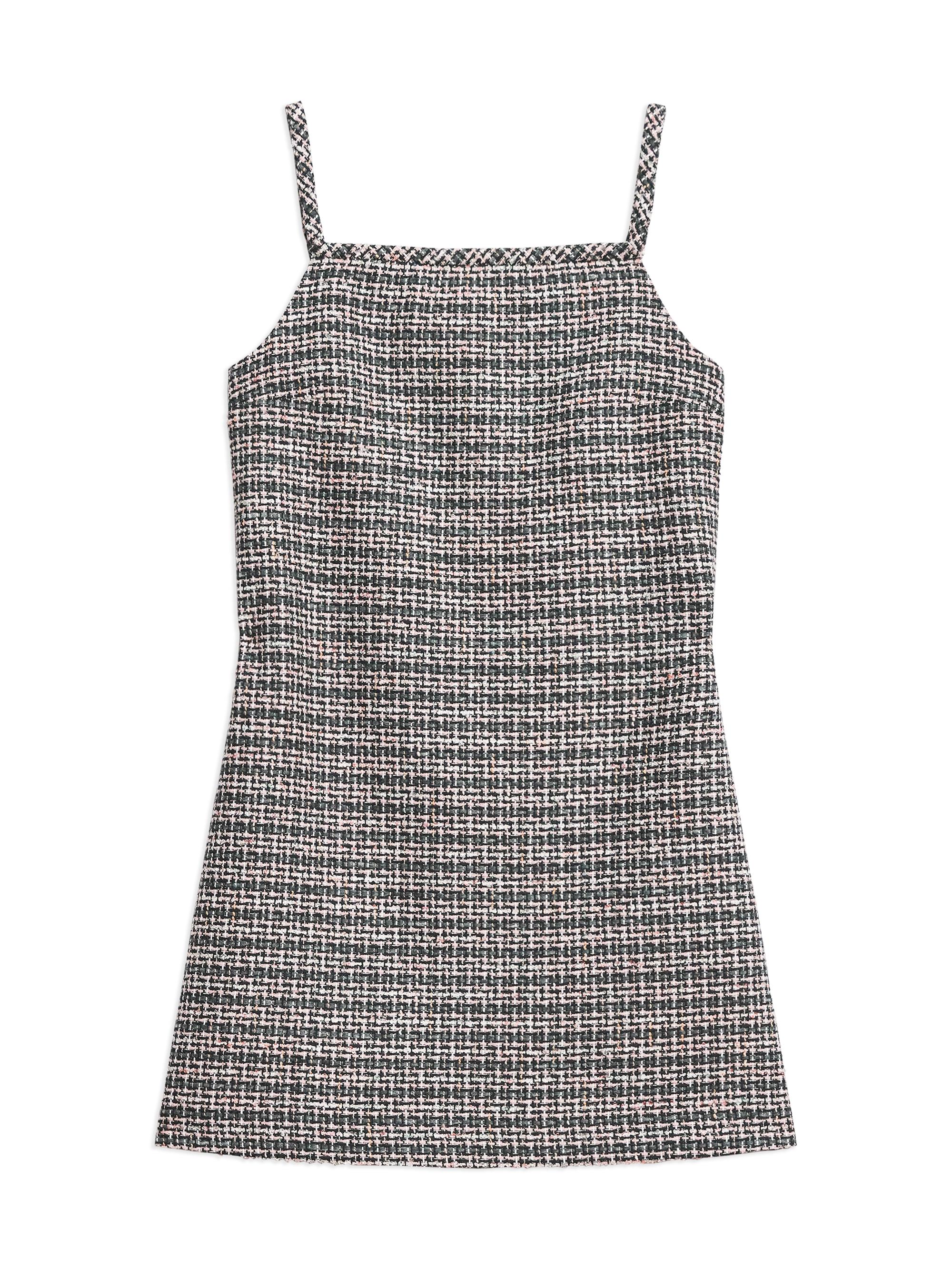 Theory Women's Plaid Mini Shift Dress - Shale Multi