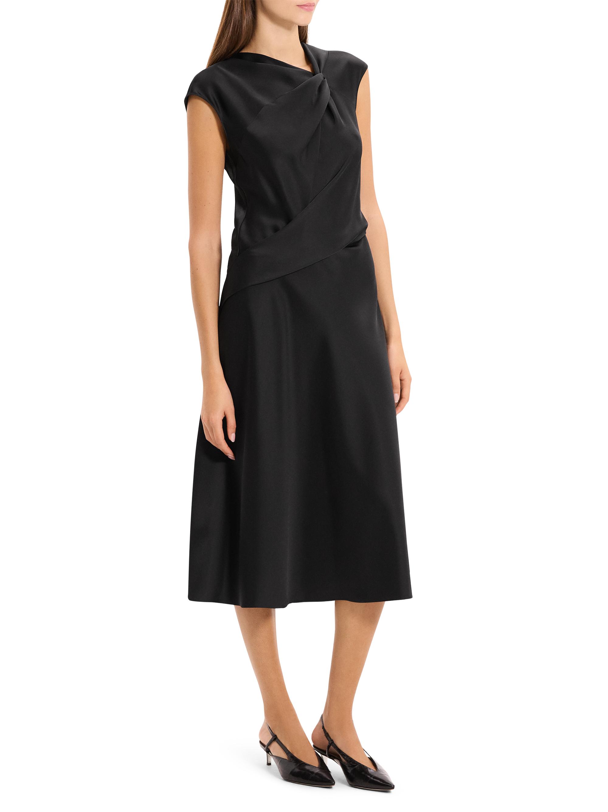 knee length dresses for ladies The 8th Sign Eleni Drape One Shoulder Midi Dress, Pink main image 0