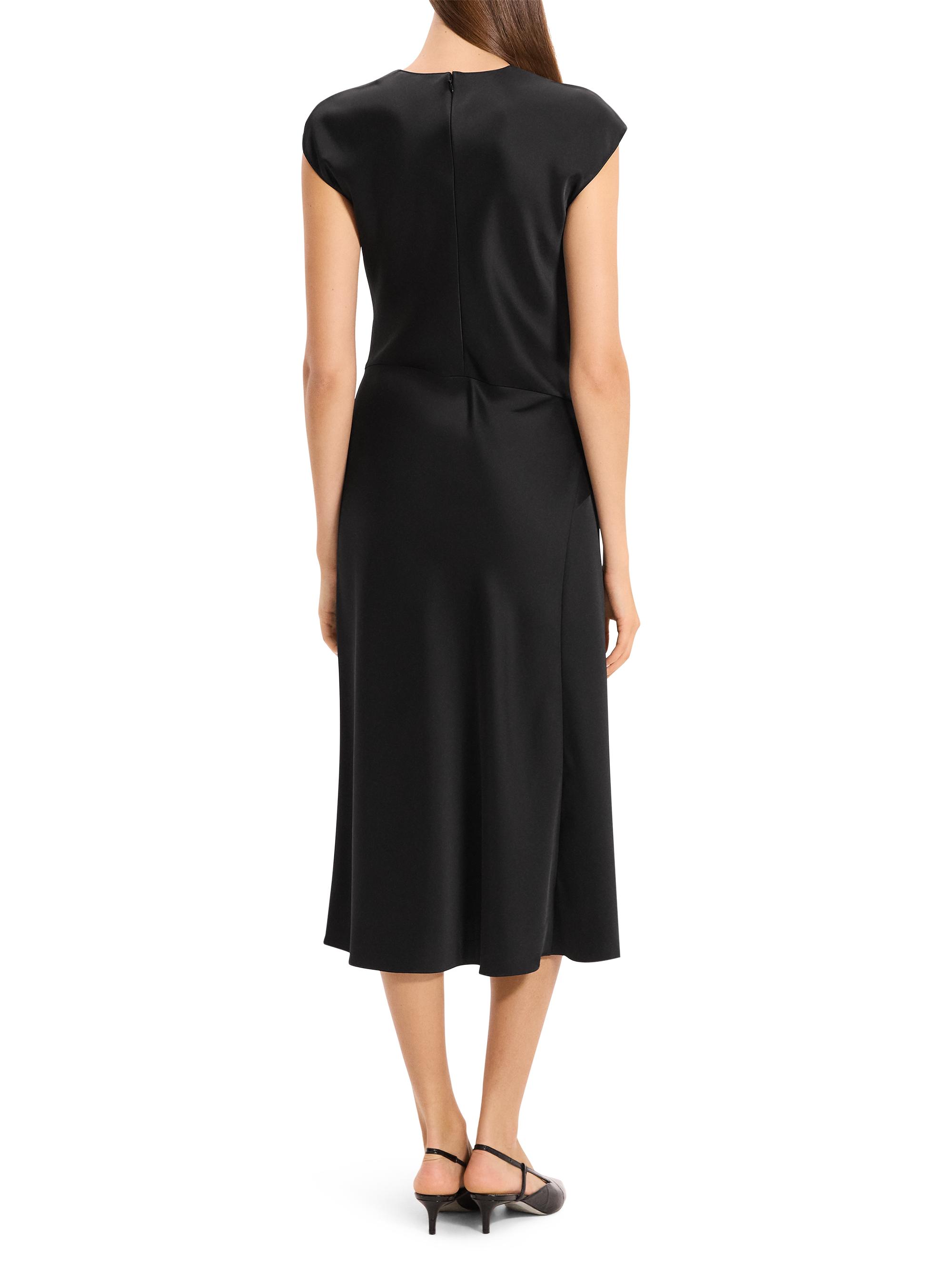 Theory Draped Satin Midi-Dress | Saks Fifth Avenue