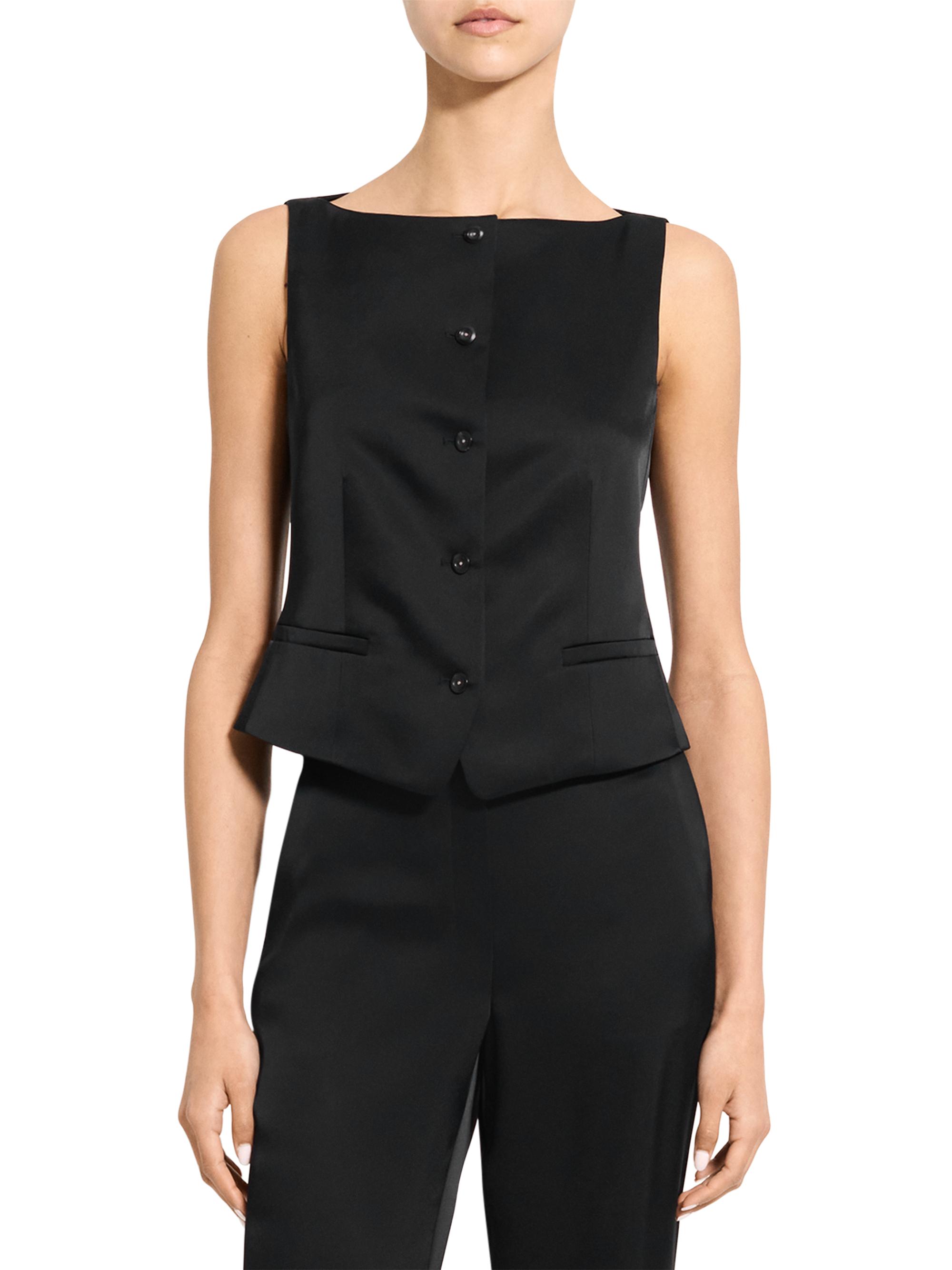 Theory Satin Boatneck Vest | Saks Fifth Avenue